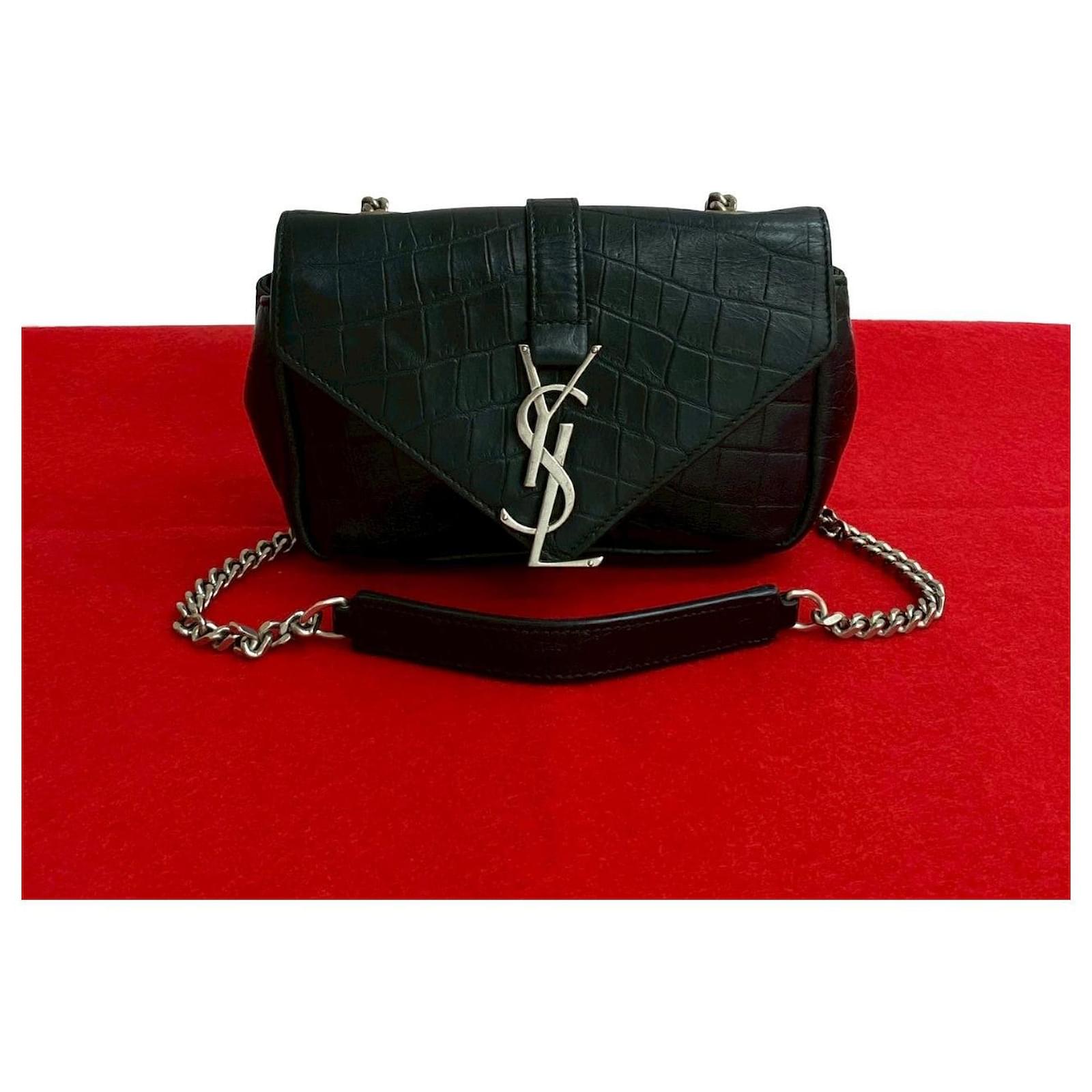 Yves Saint Laurent Sac à bandoulière mini en cuir avec logo YSL de