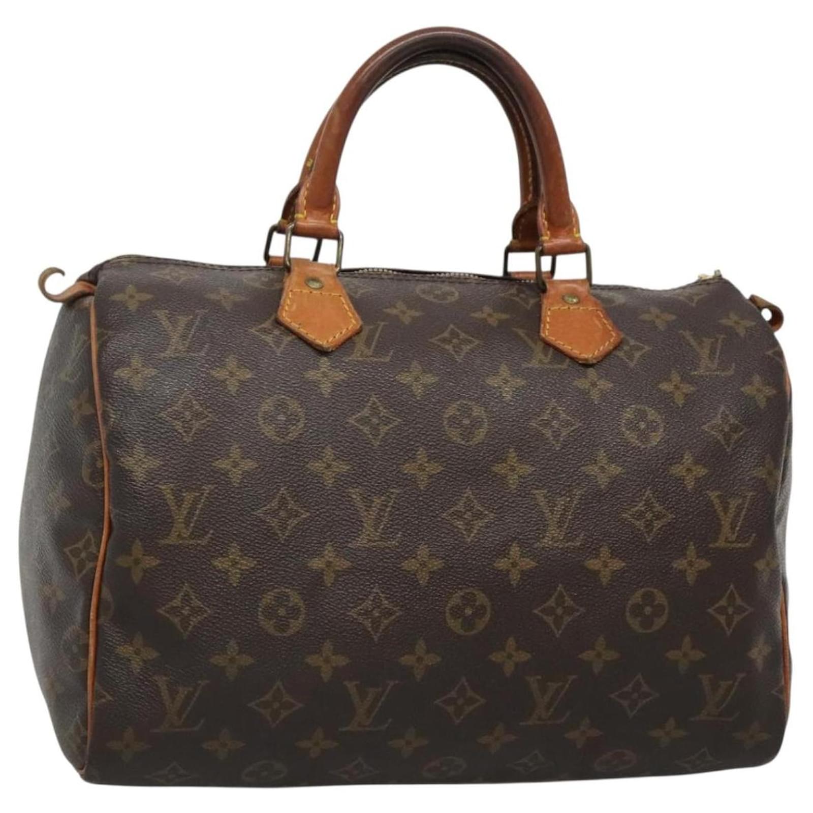 LOUIS VUITTON Monogram Speedy 30 Hand Bag M41526 LV Auth gh369