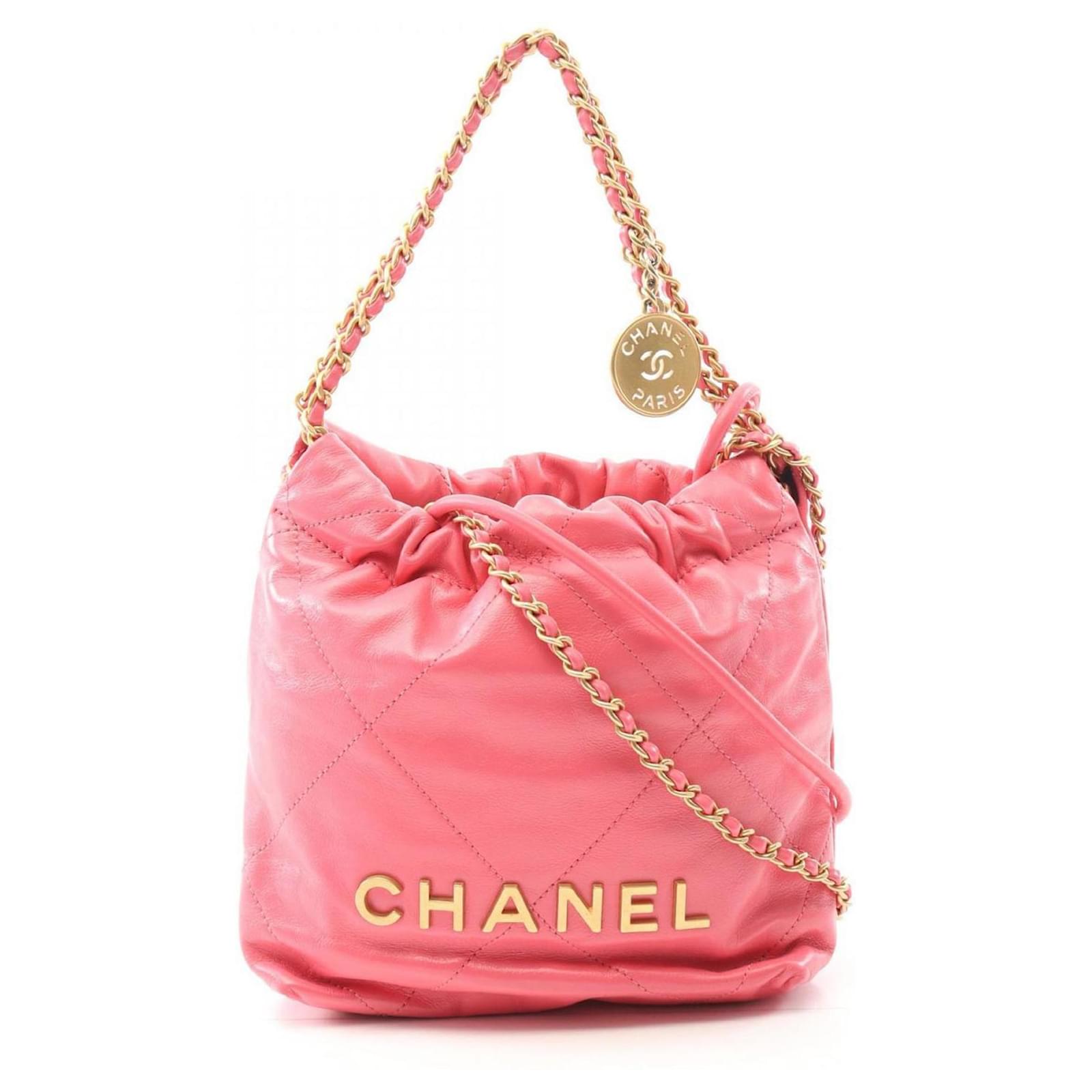 Borsa a Spalla Mini Chanel 22 Rosa Pelle Joli Closet