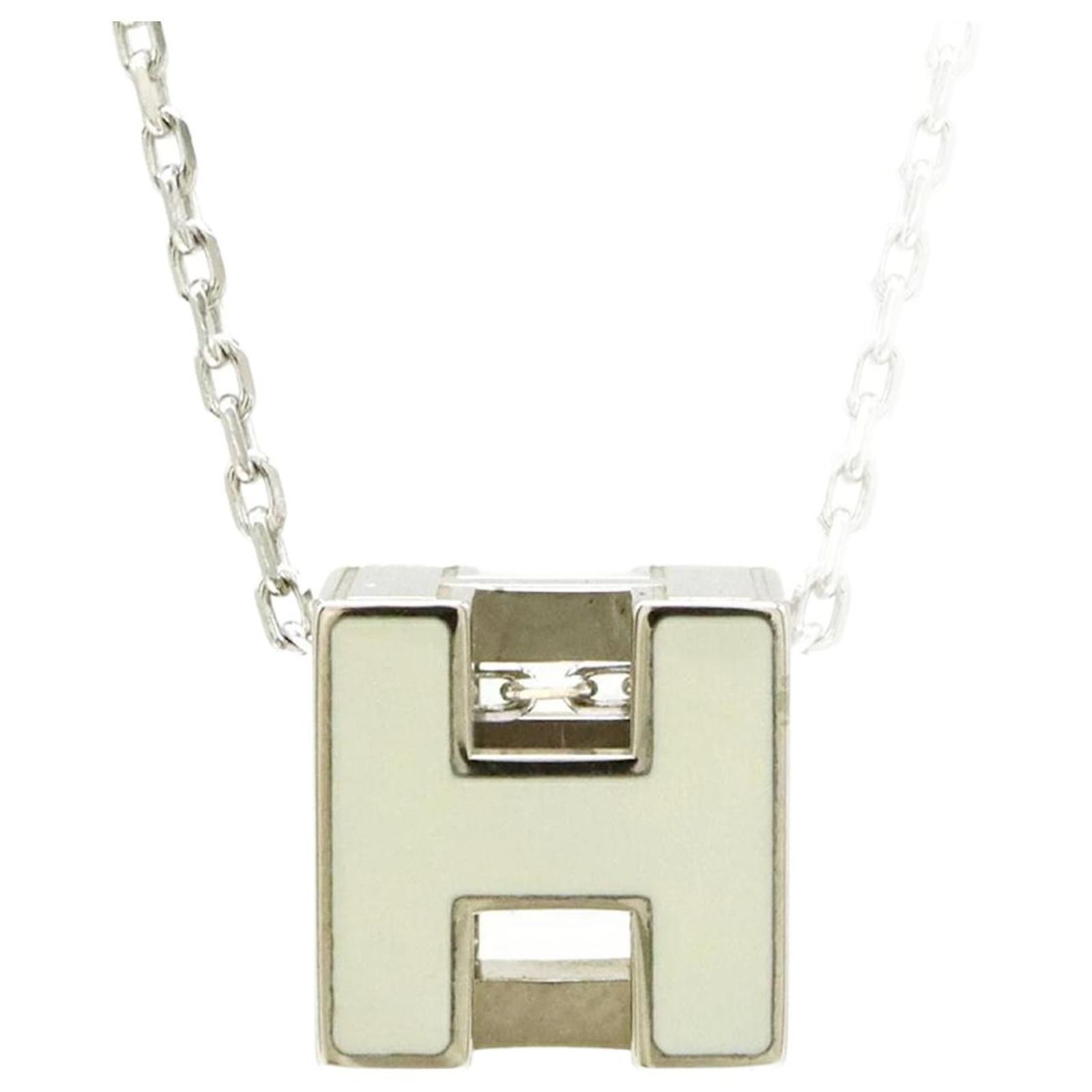 Collier Pendentif Hermès Cage D'H Cube – Collier Choker, Occasion, Modèle Iconique