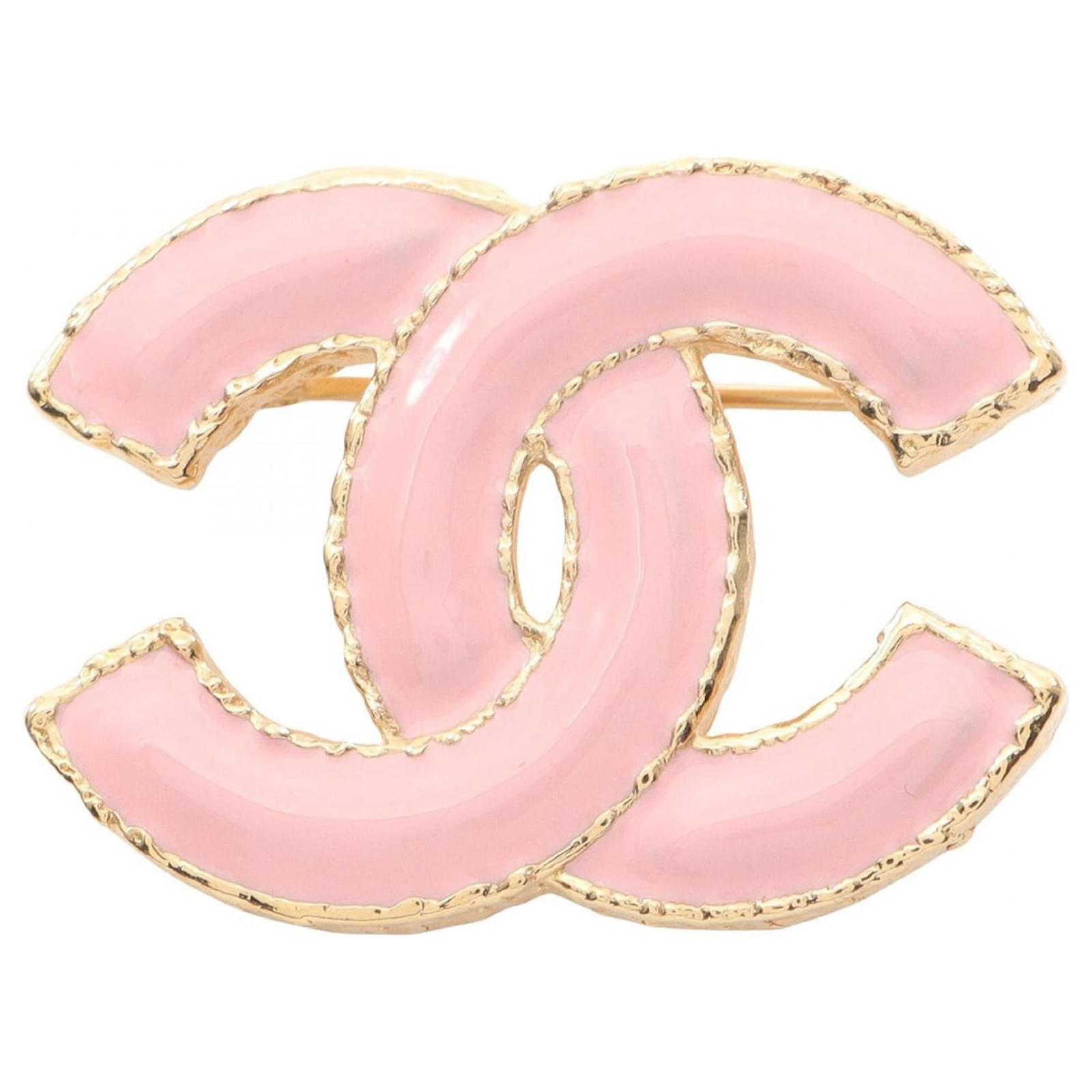 Chanel Coco Mark Brooch Pink Golden ref.2372926 - Joli Closet Chanel Coco Mark Brooch Pink Golden ref.2372926 - Joli Closet