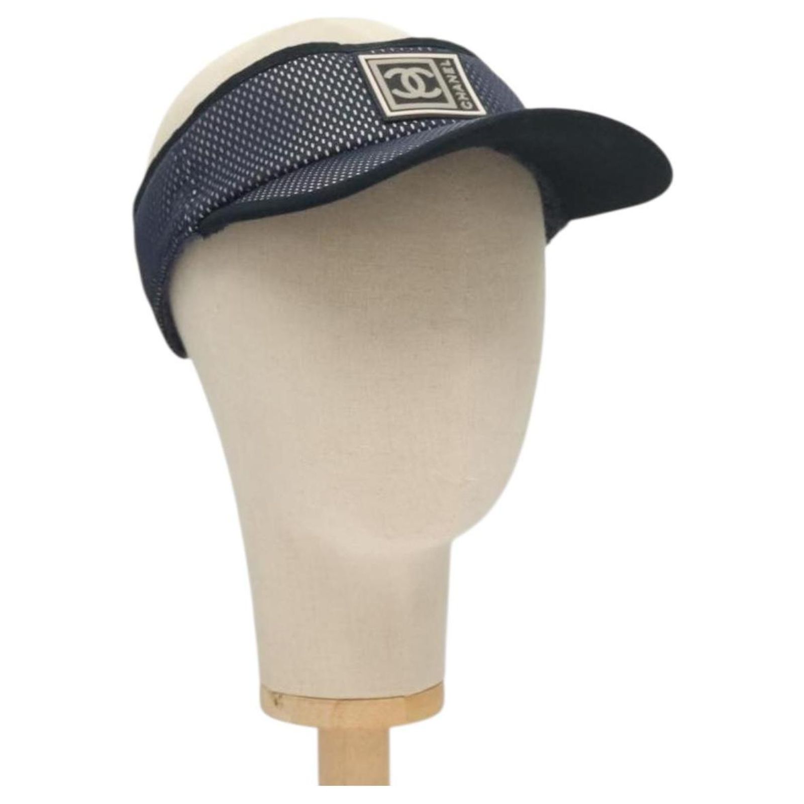 CHANEL Sports Line Hat cotton Black CC Auth am6872V CHANEL Baseball Hat Cap Silk Faux Pearl CC Mark (one size  main image 2