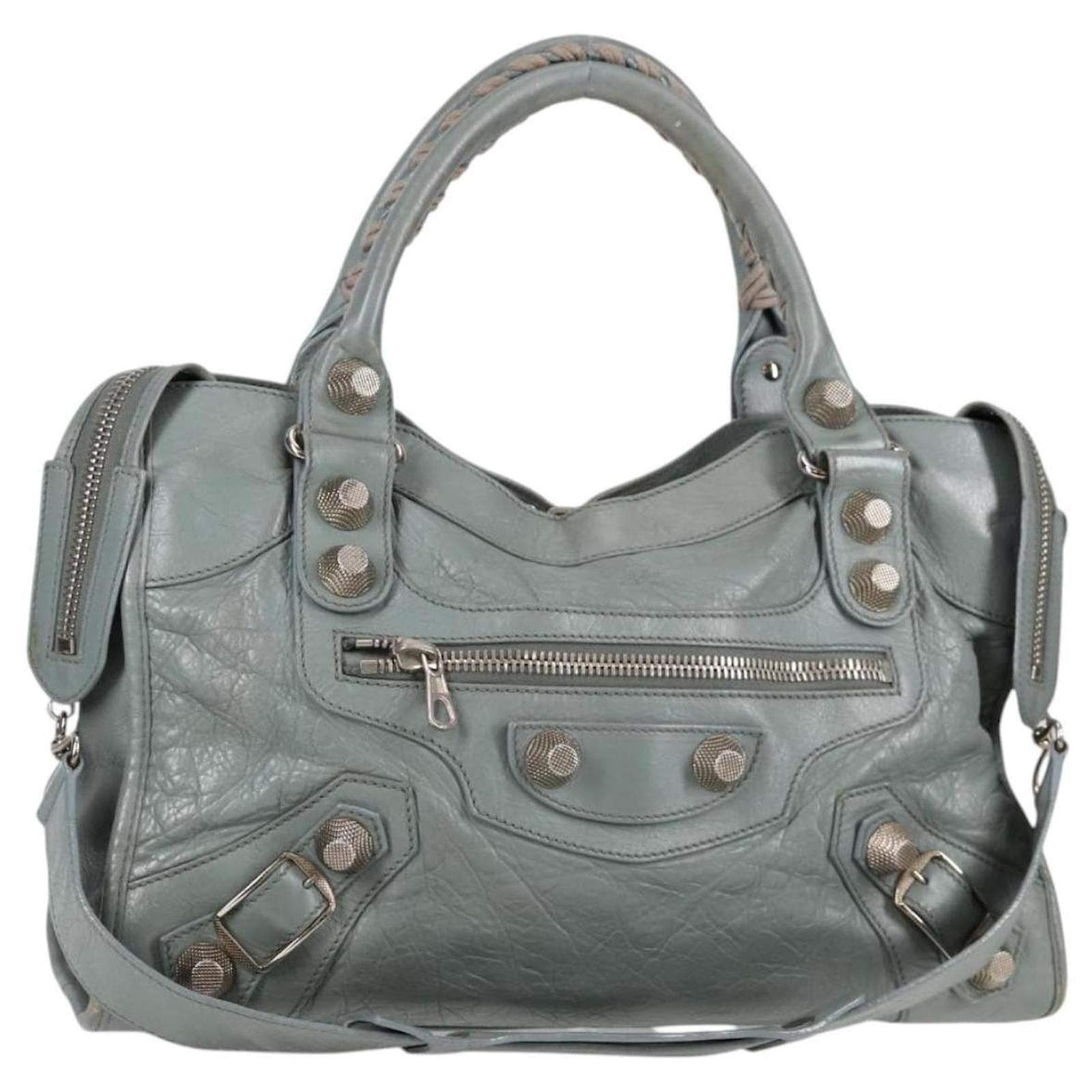 美品　BALENCIAGA Giant City 2way 281770 Bag BALENCIAGA GIANT CITY 12 281770 BAG SHOULDER STRAP GREY BAG