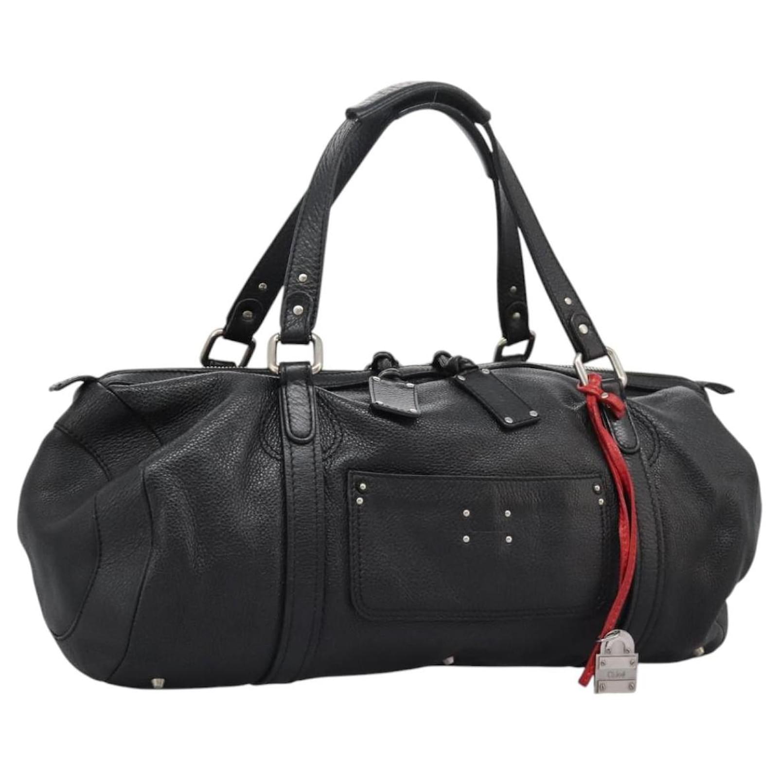 バッグ Chloe Paddington Hand Bag black silver Chloe Paddington Handbag Black Leather Silver Padlock