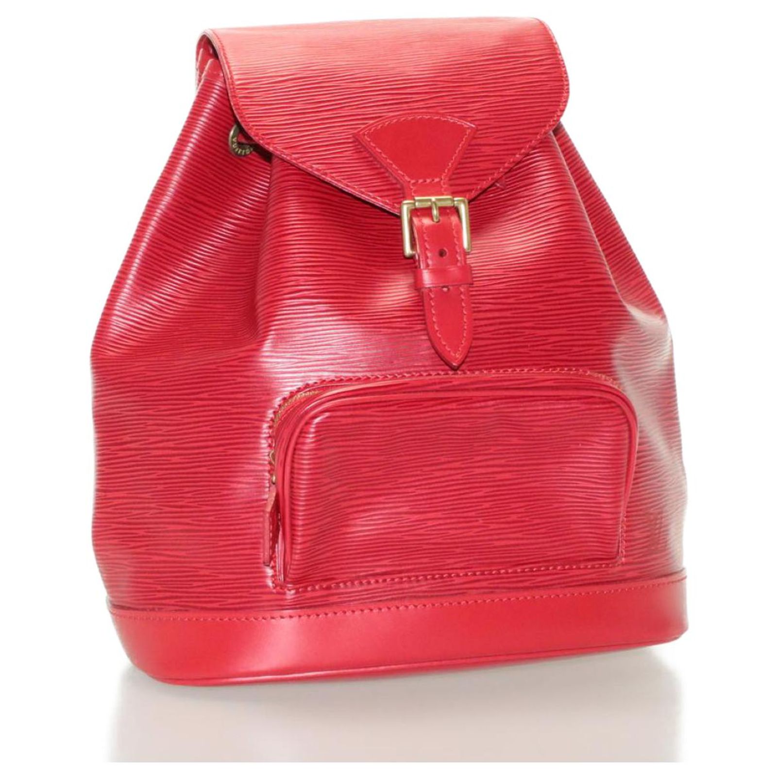 LOUIS VUITTON Epi Montsouris MM Backpack Red LV Auth  display picture 2
