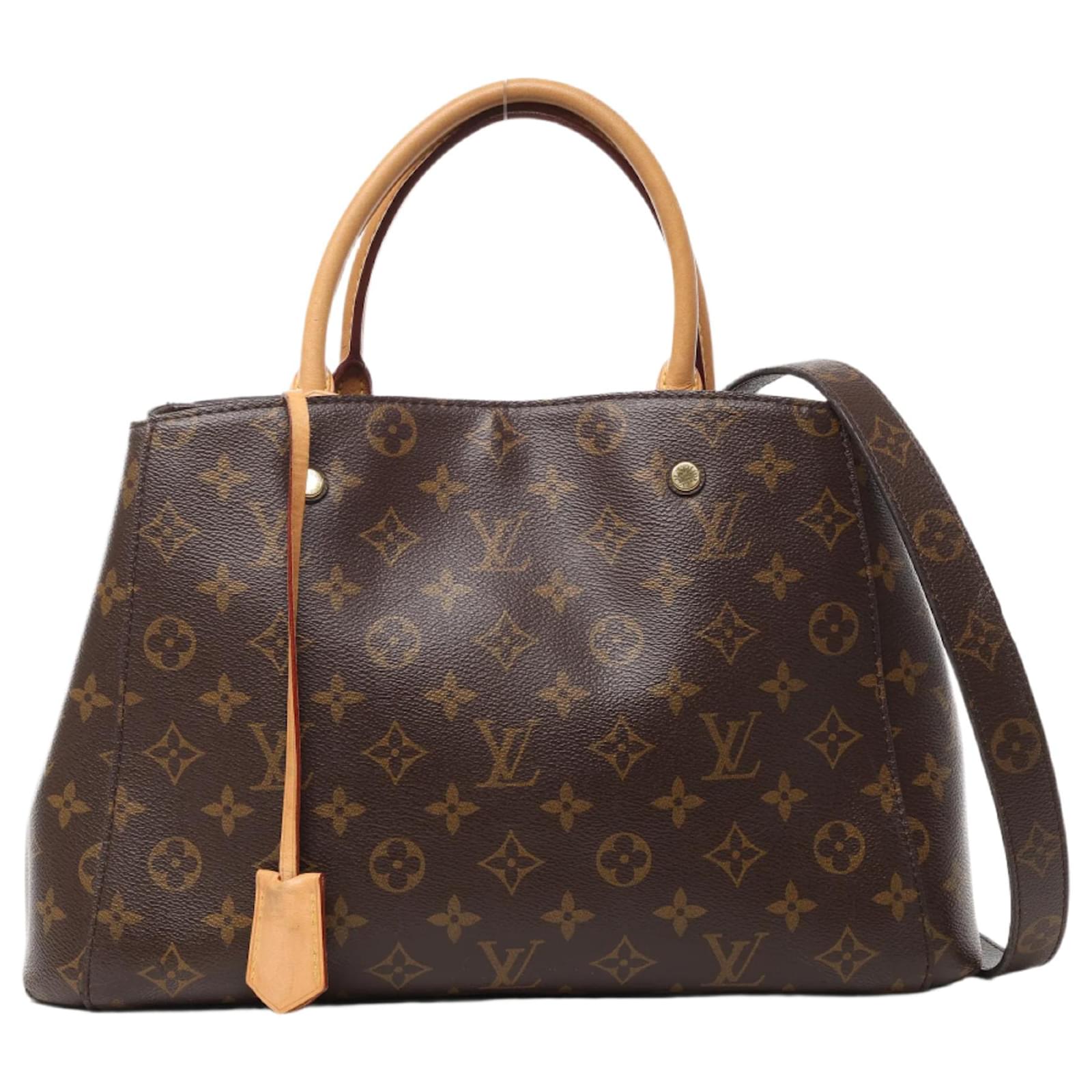 Louis Vuitton Monogram Montaigne MM 2Way Handbag M41056 Dark red