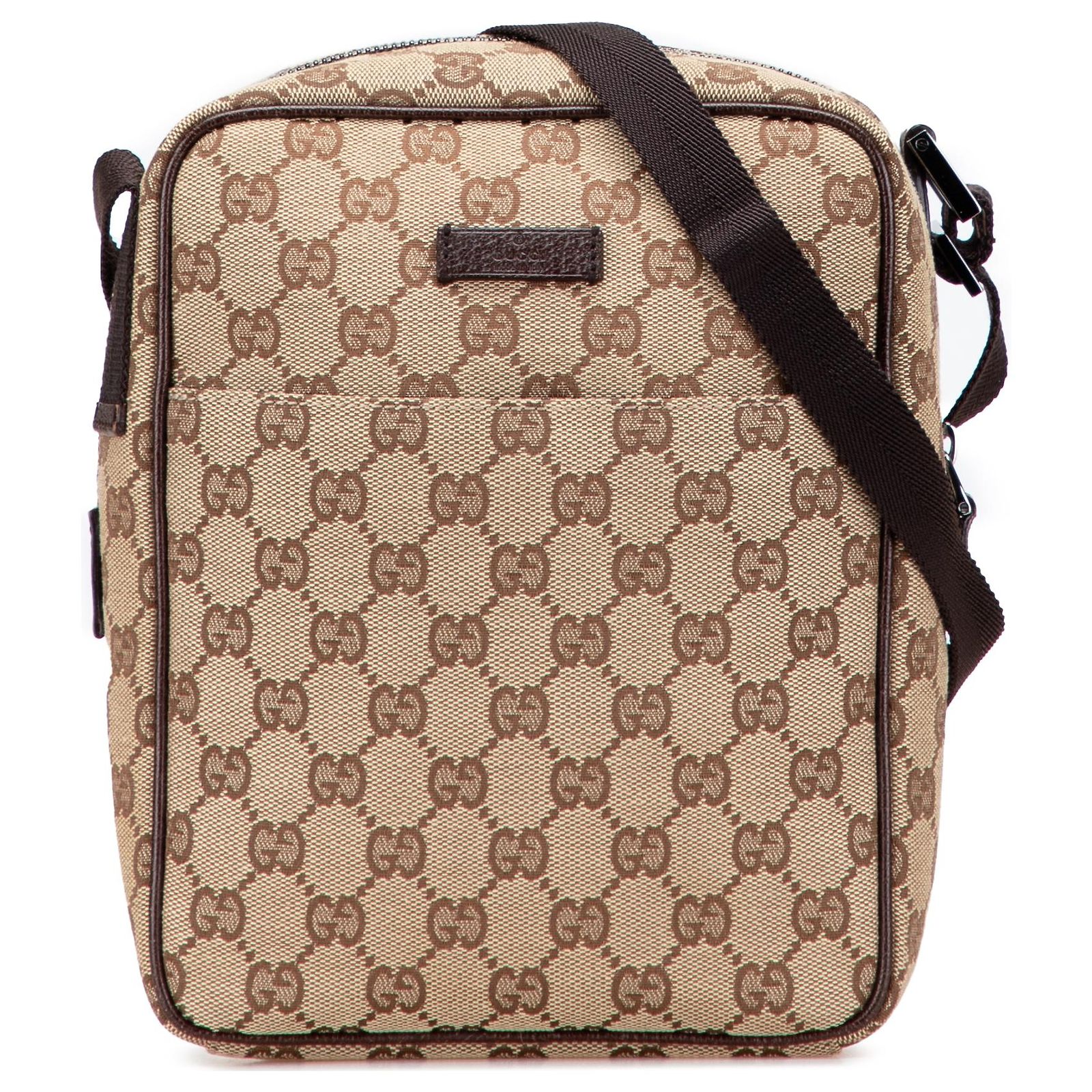 Gucci Brown GG Canvas Crossbody Beige Cloth Cloth ref.JC2376627 