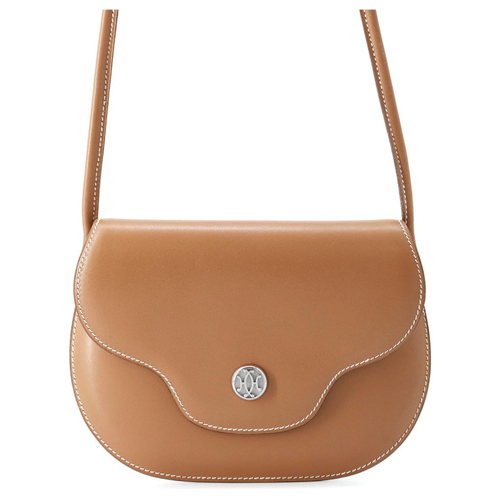 Box Calf Box Sac A Main Sac à épaule En Cuir Box Calf Marron