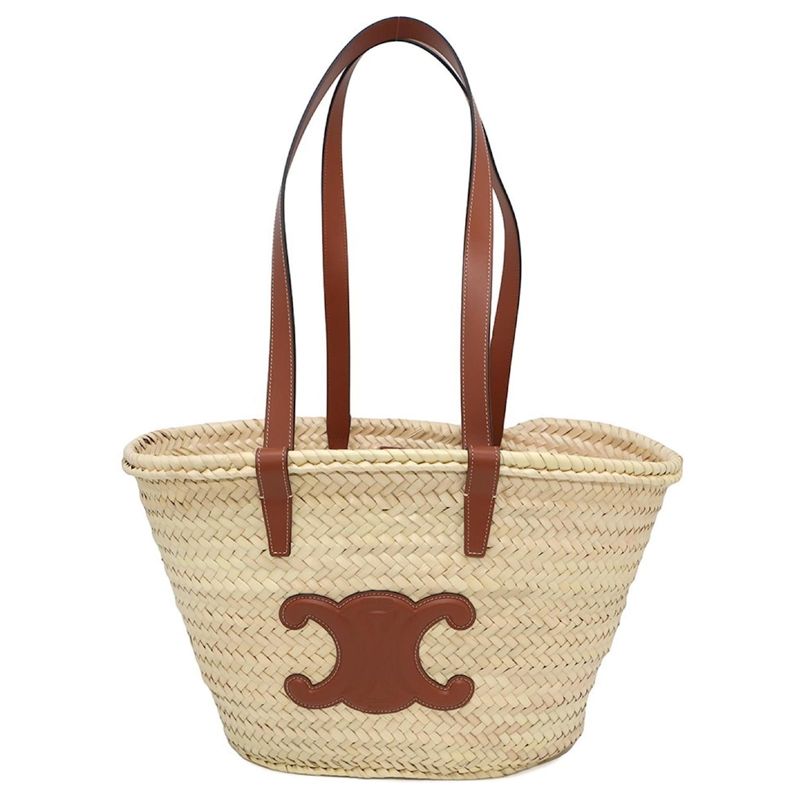 Céline Triomphe Borsa Paglia Celine Paglia Beige Celine Borsa Paglia Céline  CELINE Borsa A Mano Pelle