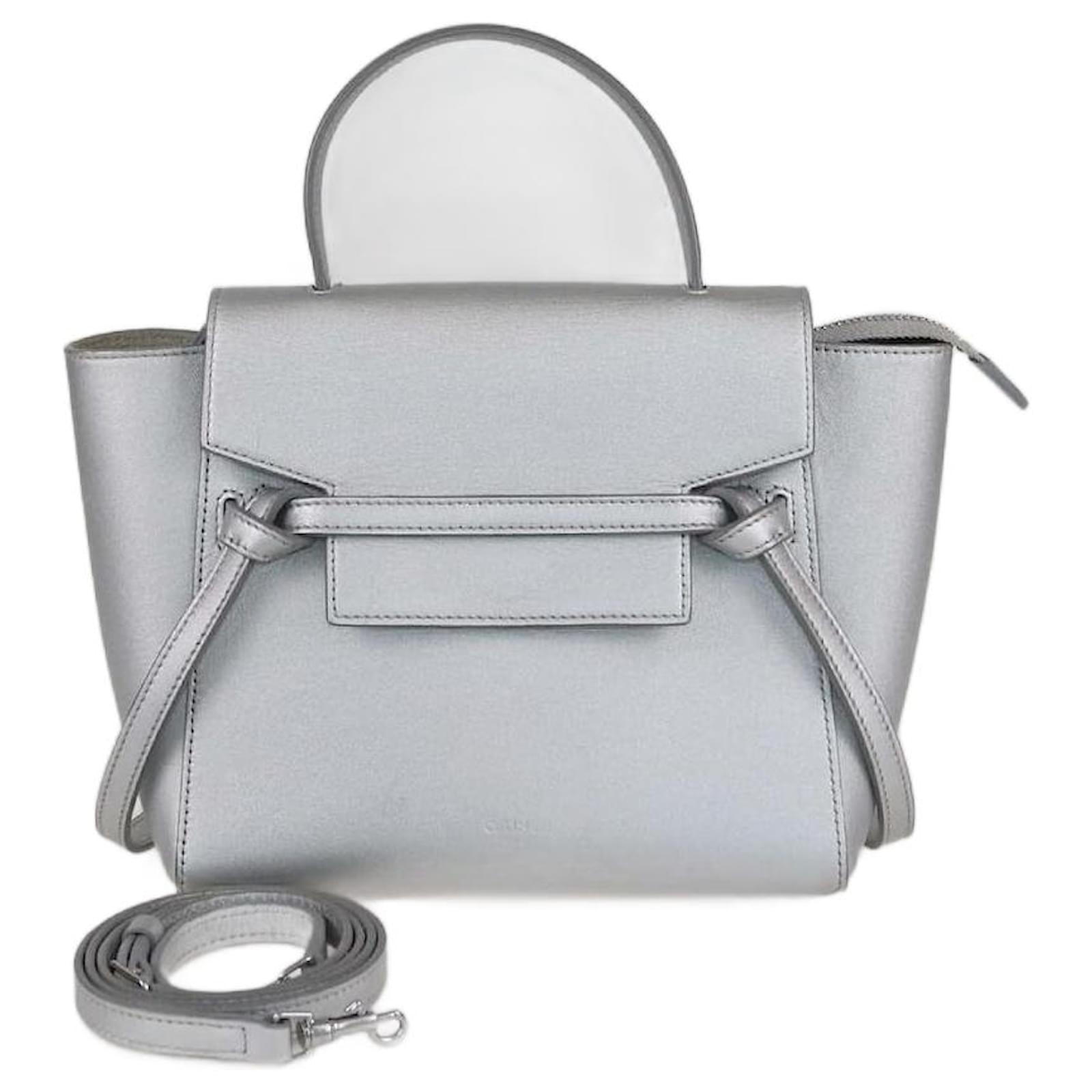 Celine Nano Belt Bag Top Celine Bags Céline Celine Metallic Grey