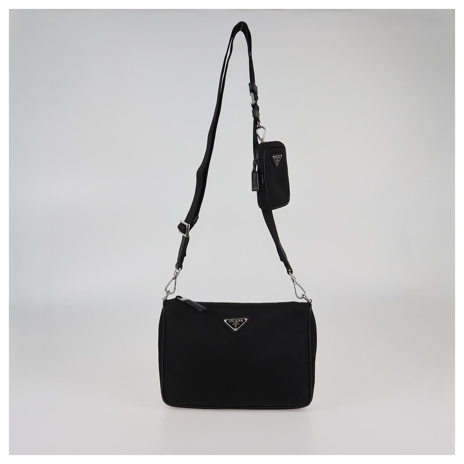 バッグ PRADA TESSUTO SAFFIANO EBANO NERO PRADA Tessuto Saffiano Nylon Tote Shoulder Bag Black - Hot Deals