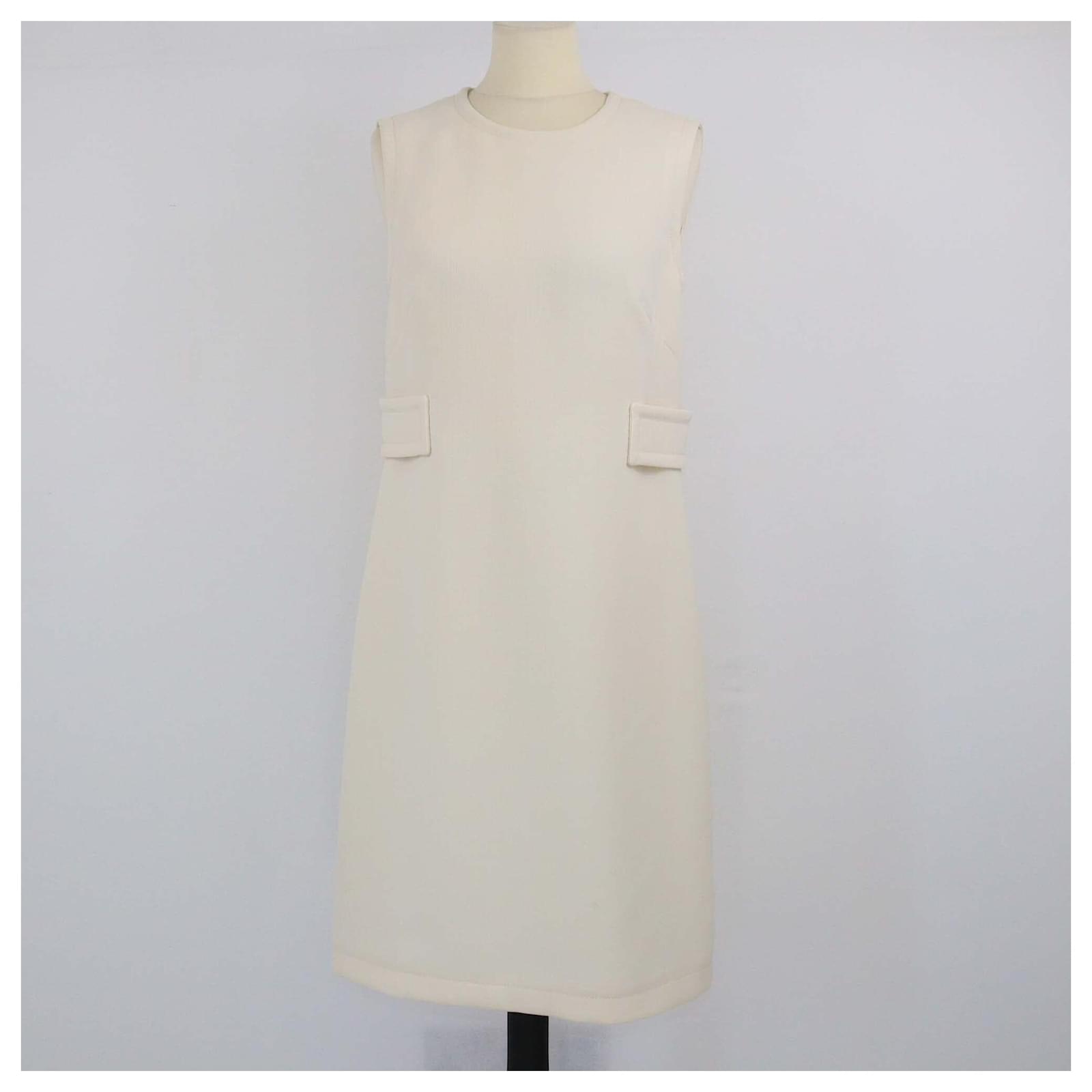 white christmas dresses Prada // FW 2012 Cream & Multicolour Car Printed Dress – VSP Consignment main image 1