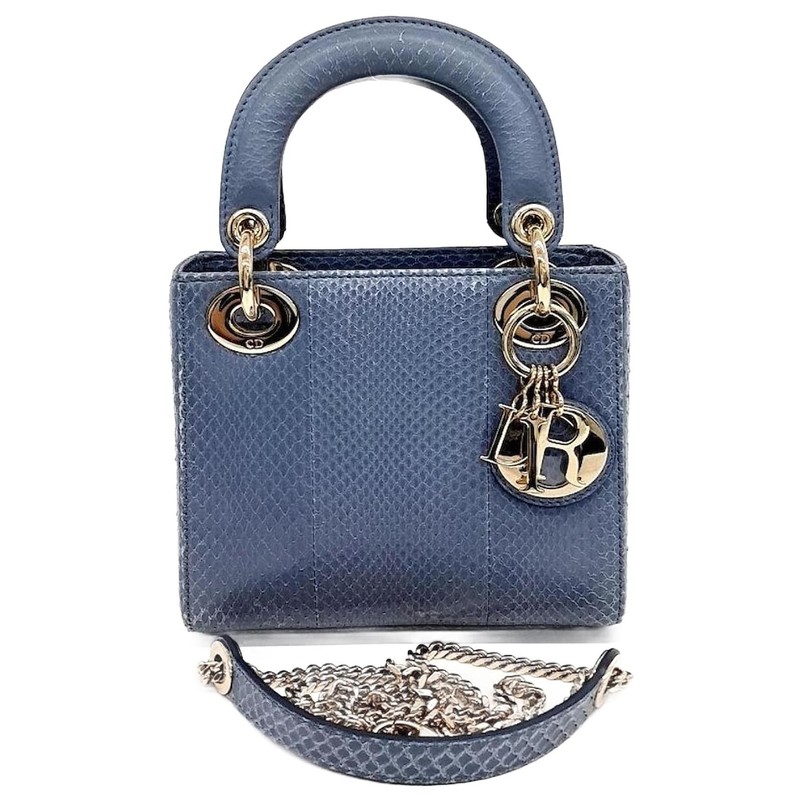 Christian Dior Python Lady Bag Mini M0505OYEC (10173020) Blau ref