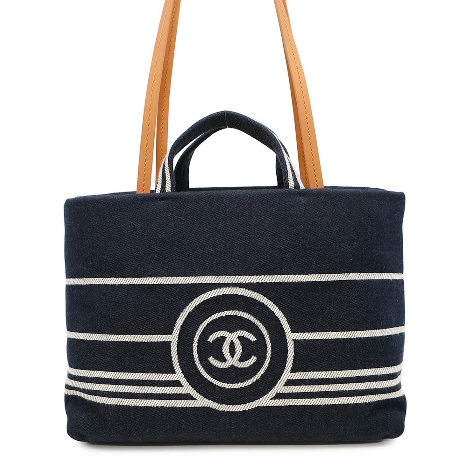 Chanel Denim 2-Way Tote Bag Navy blue ref.JC2381536 (Sold) - Joli