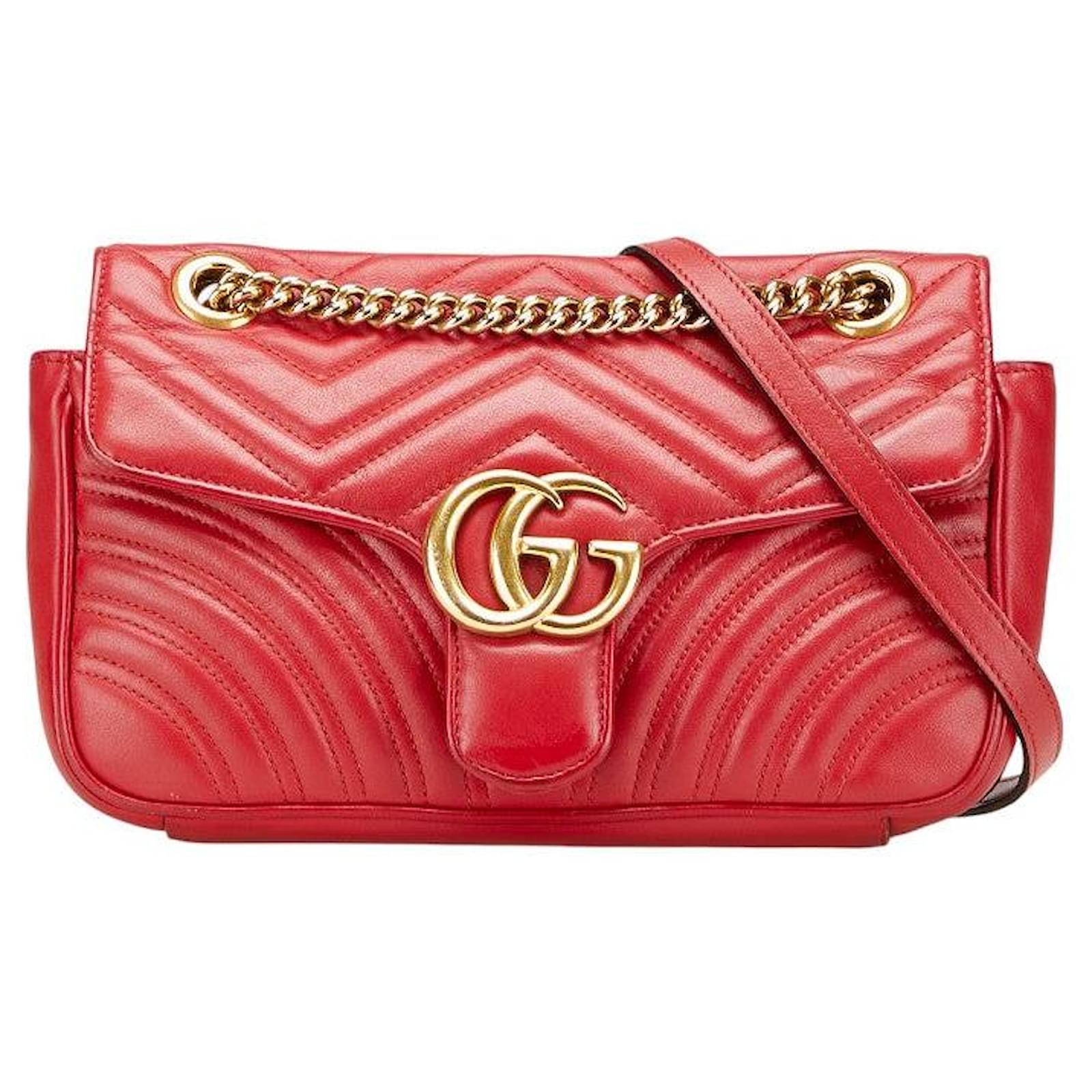 Sac à bandoulière en cuir matelassé en forme de cœur GG Marmont