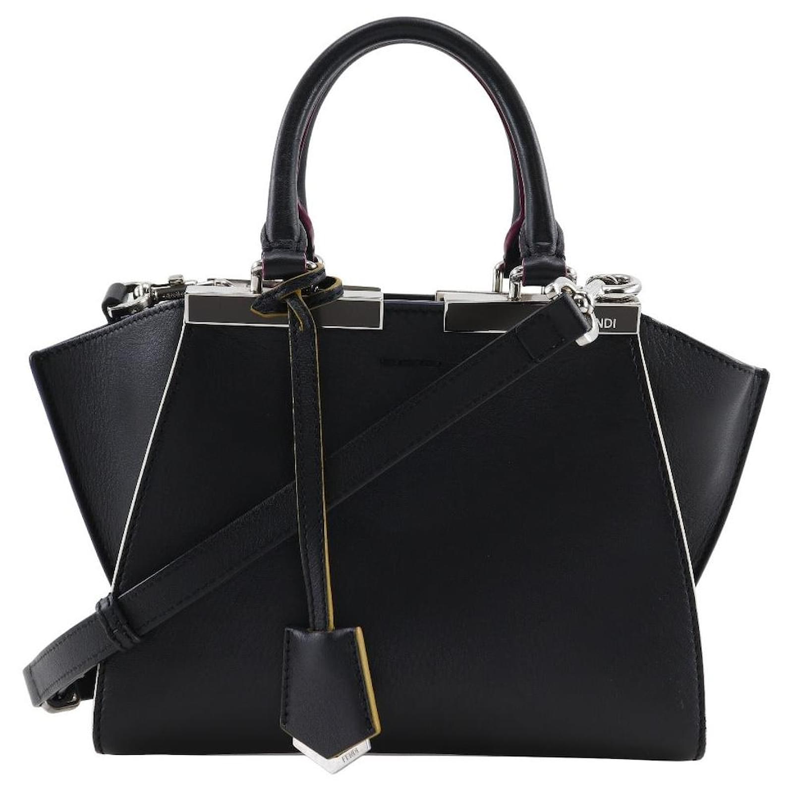 Sac 2way Petit 2Jours en cuir Fendi Noir Joli Closet