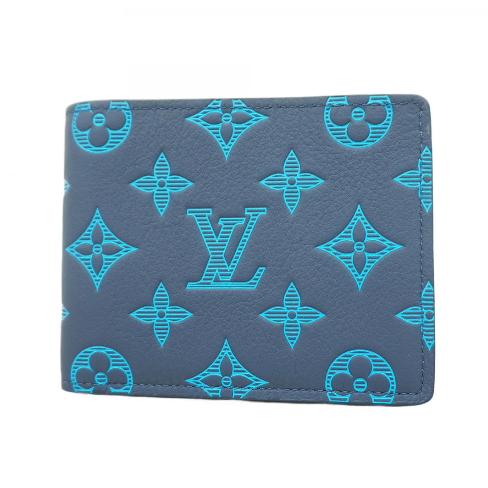 Portafoglio Multiplo Monogram Shadow Louis Vuitton Blu