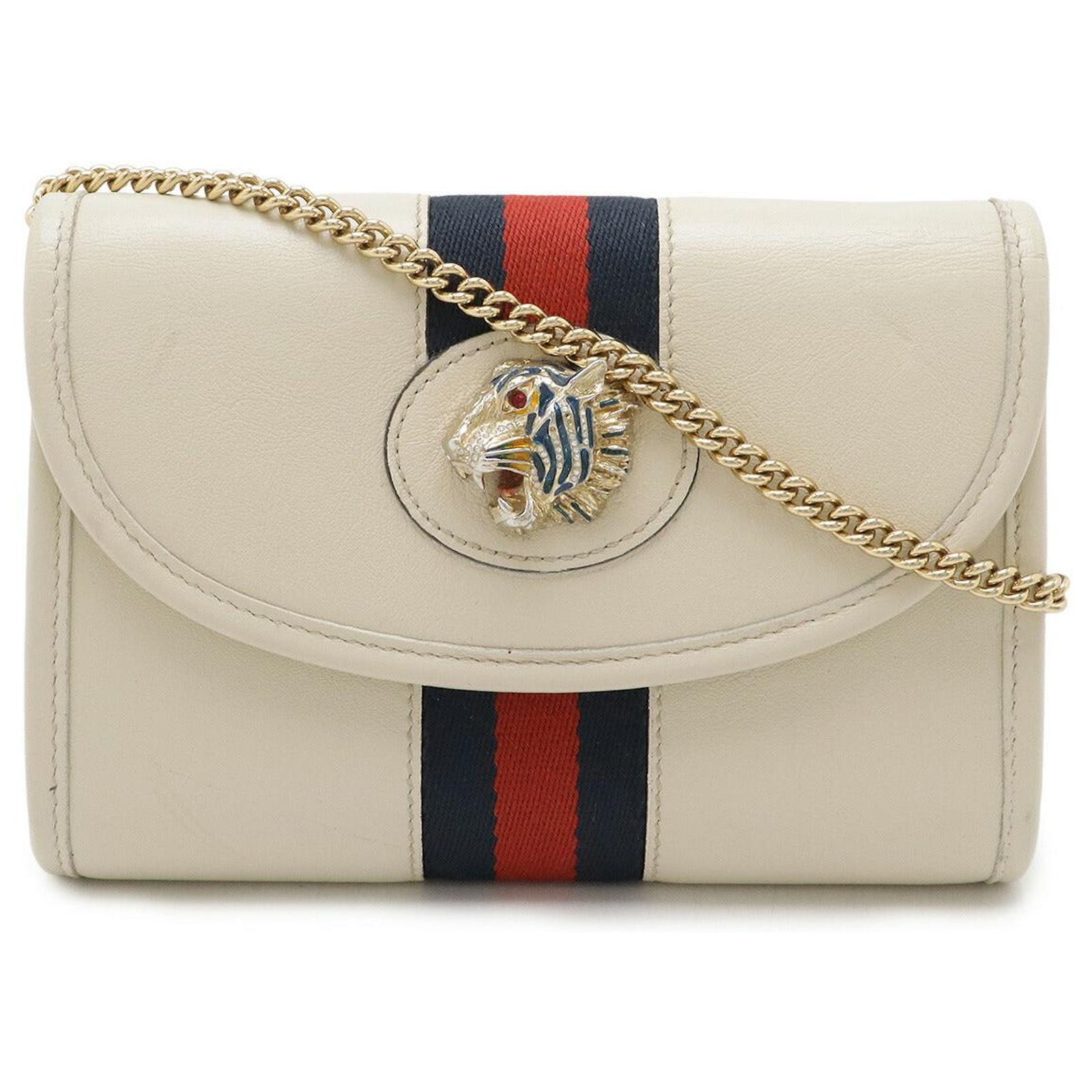 Gucci Rajah Leather Shoulder Bag in White Rajah leather handbag Gucci White in Leather - 51671699 main image 4