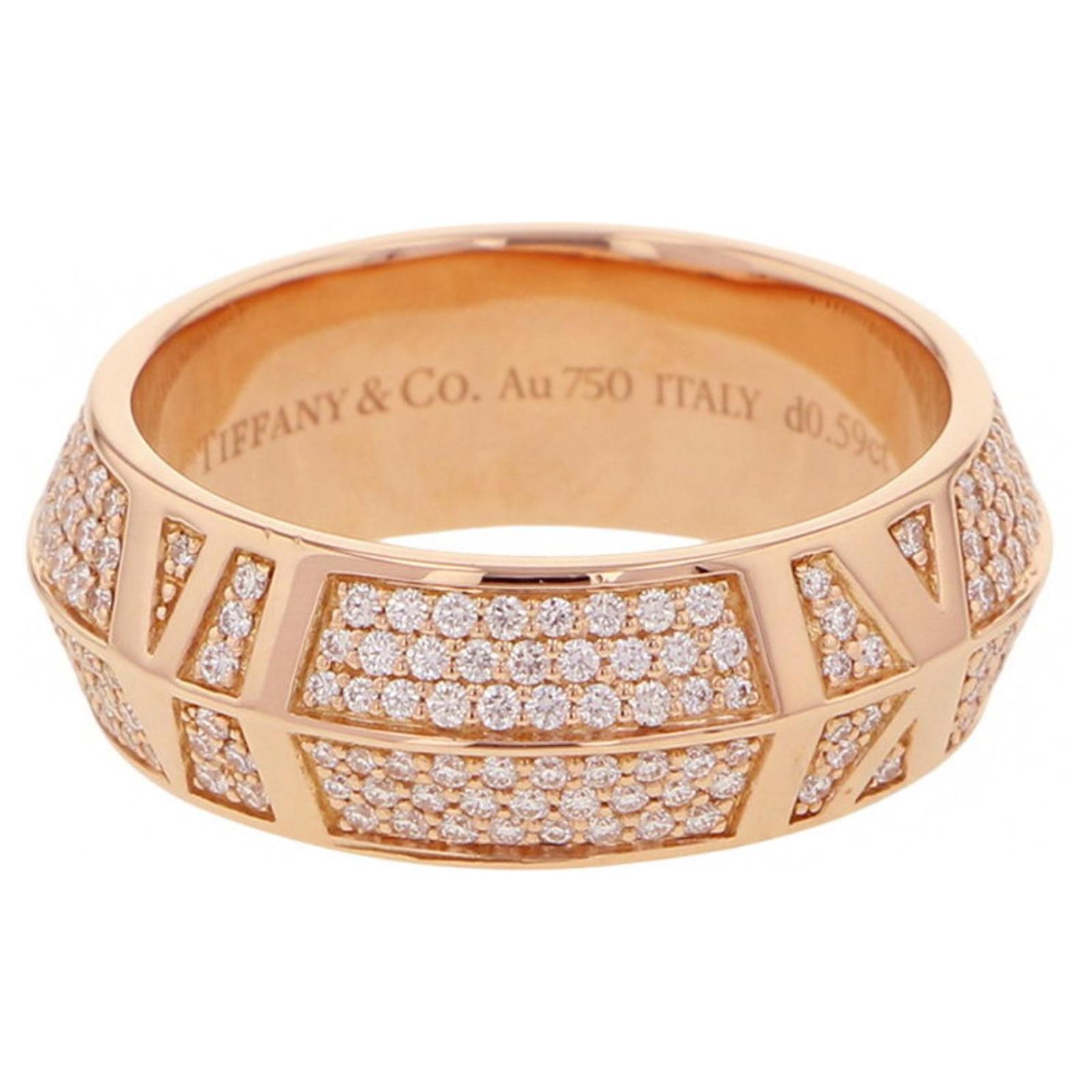 Tiffany & Co. Atlas X Closed Wide Ring Golden Pink gold ref