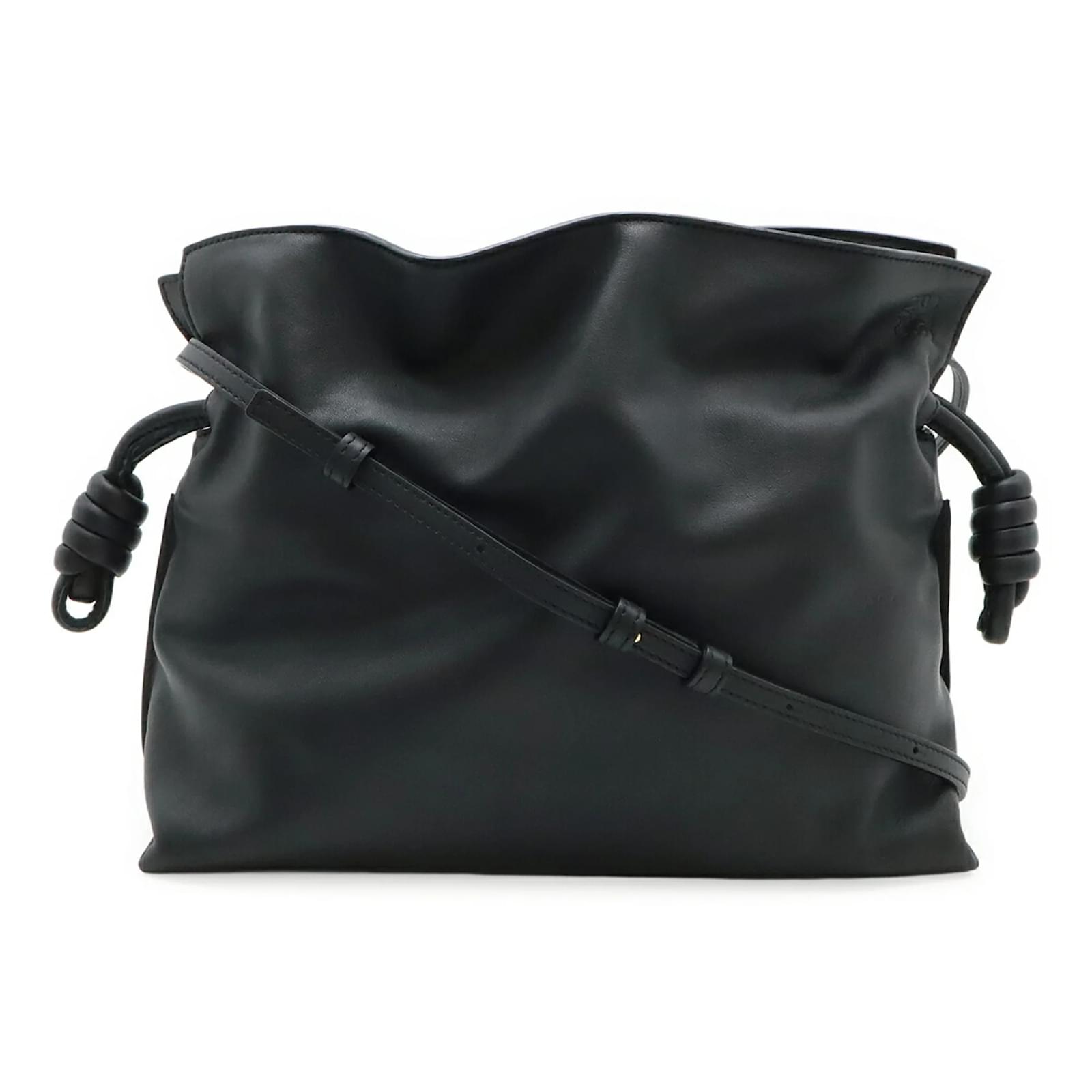 Flamenco Knot Schultertasche von Loewe Schwarz Leder