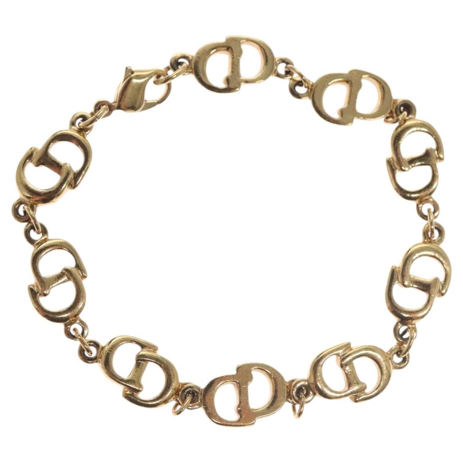 Christian Dior Bracelet metal Gold Auth 132354 Golden ref