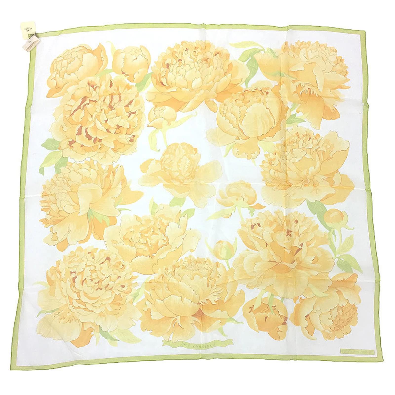 Hermès Hermes Carré 90 Scarf - Les Pivoines Design Silk ref