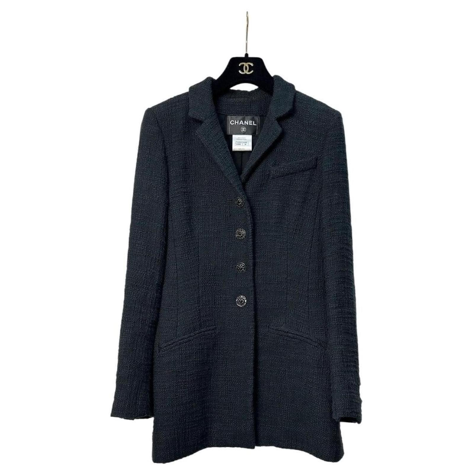 CHANEL Paris-Bombay Black Tweed Jacket - Size 38 ref.2400422