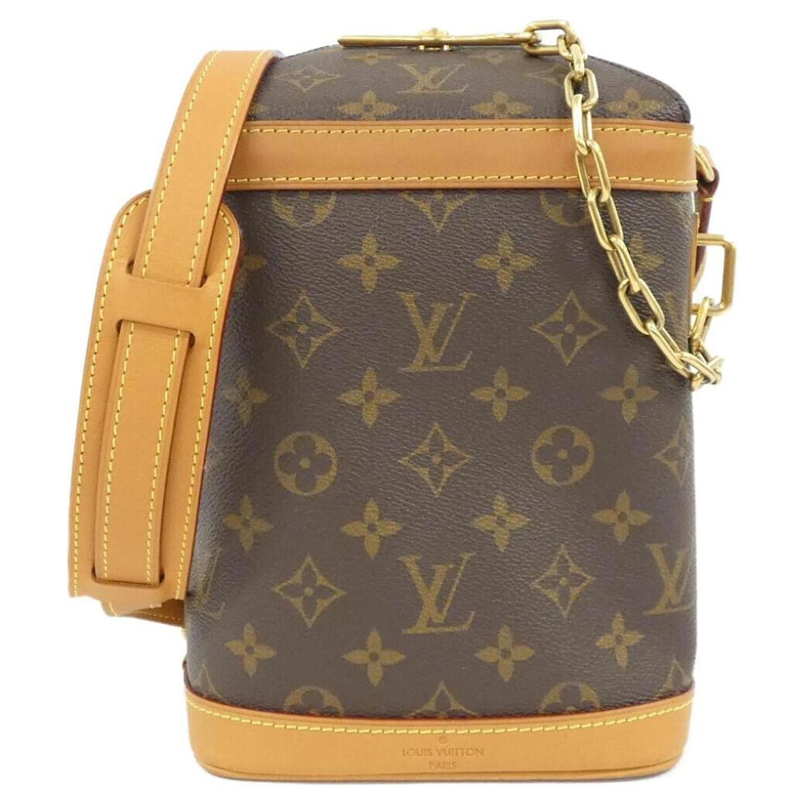 Louis Vuitton Monogram Milk Box Shoulder Bag Brown Cloth ref Louis Vuitton Monogram Milk Box Shoulder Bag Brown Cloth ref