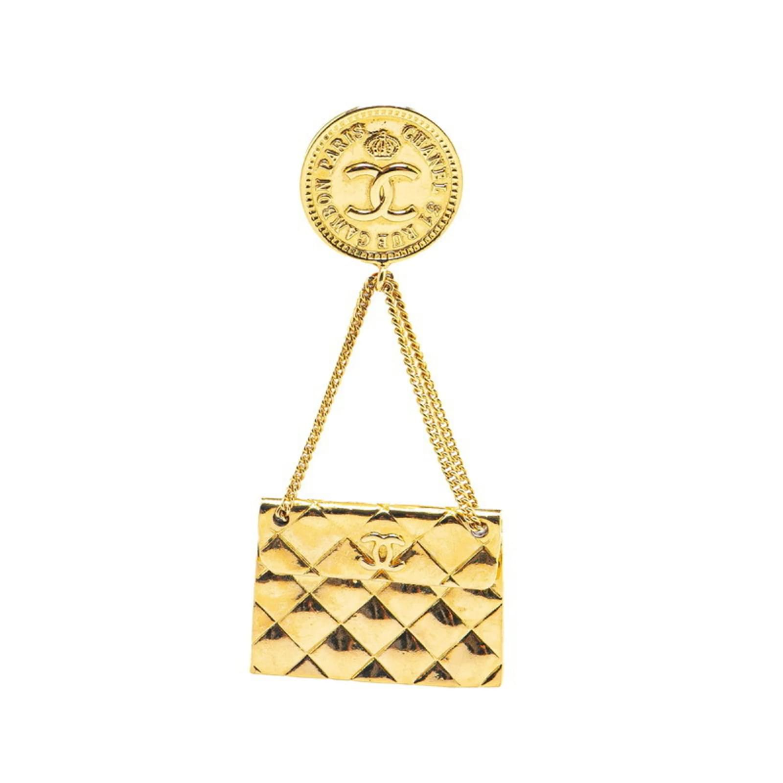 アクセサリー CHANEL CAMBON 31 RUE vintage gold brooch Gold Chanel Gold Plated 31 Rue Cambon Brooch Golden Metal
