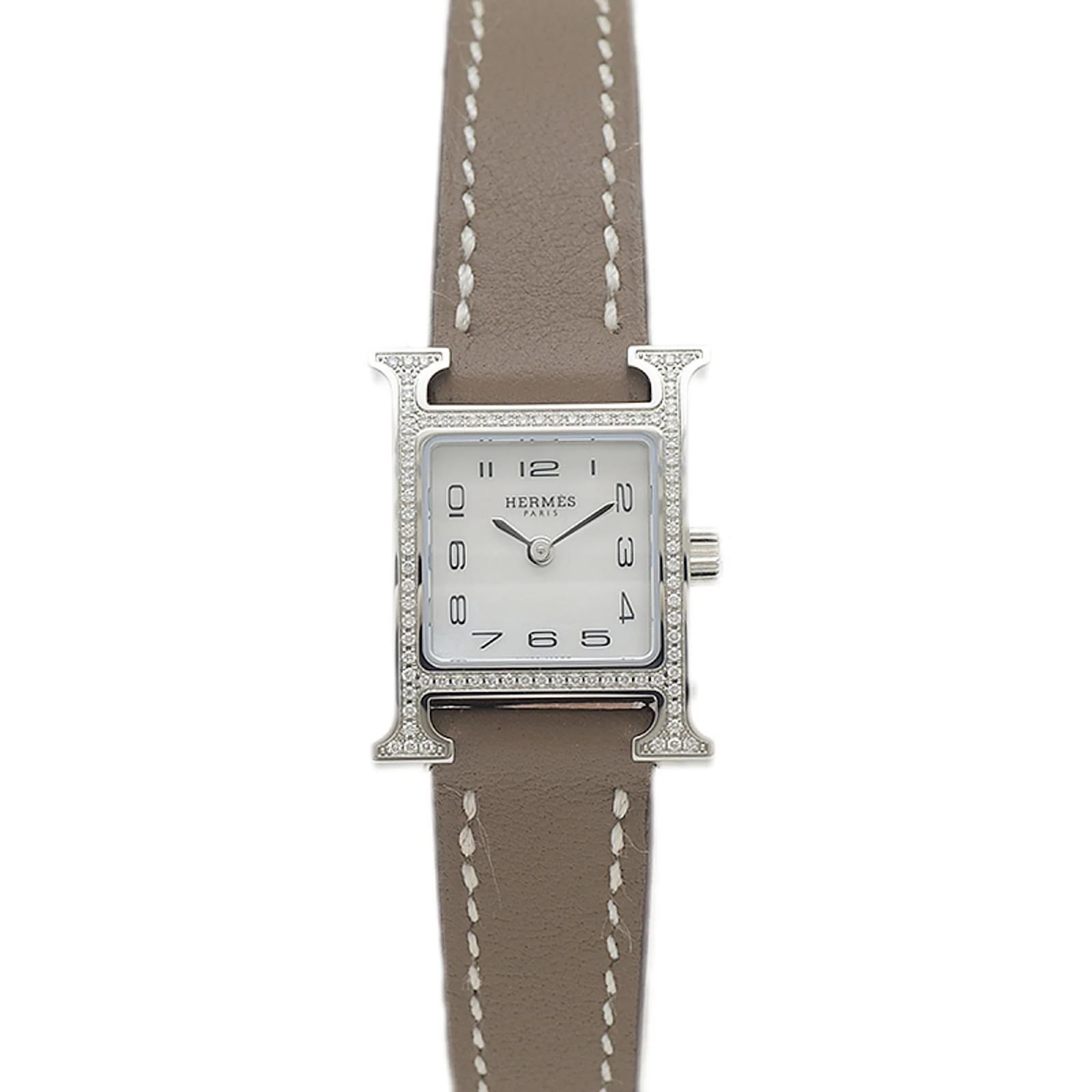 Hermès Heure H Mini Uhr mit Diamantlünette Joli Closet