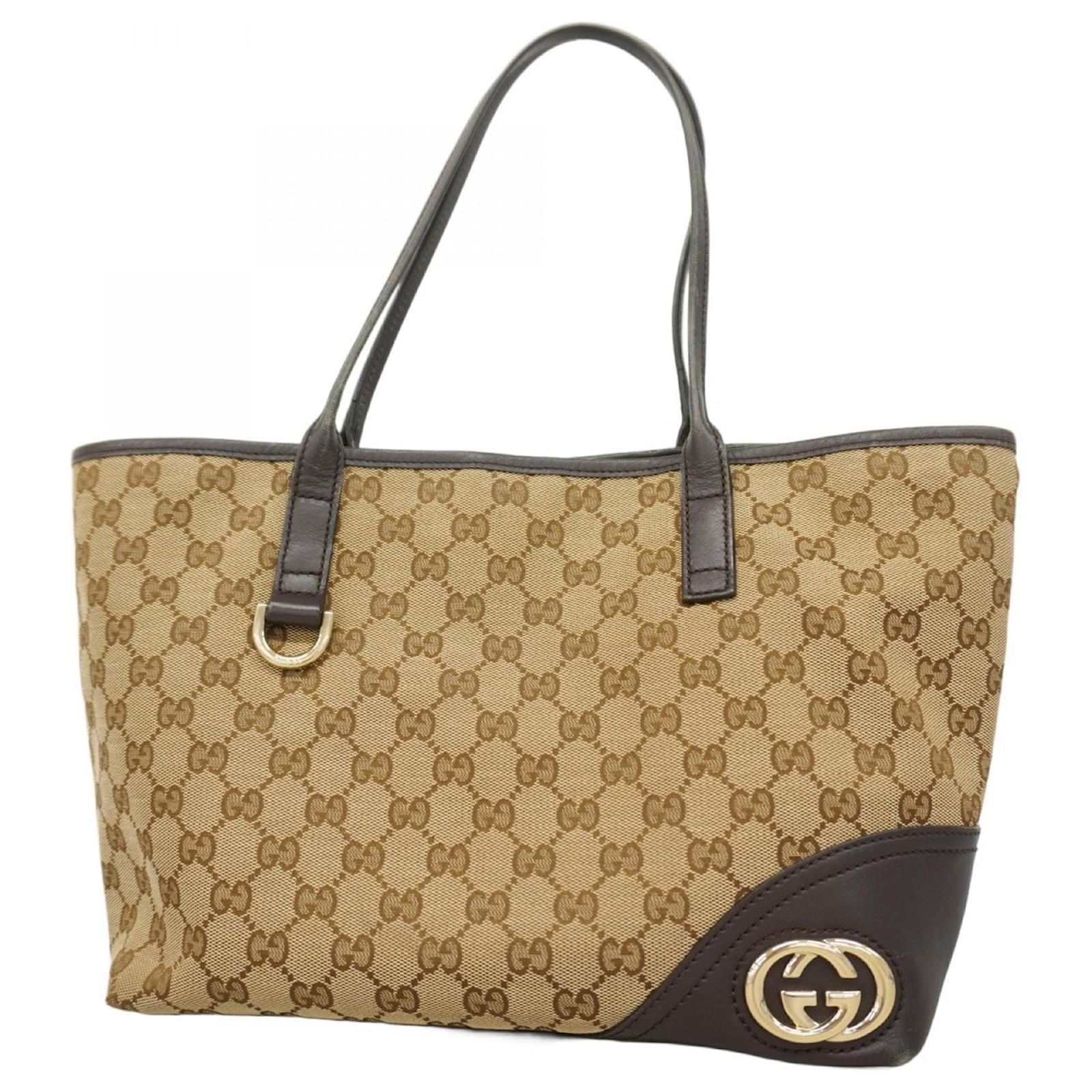 Gucci GG Canvas Interlocking G Tote Bag Brown Cloth ref.JC2407642