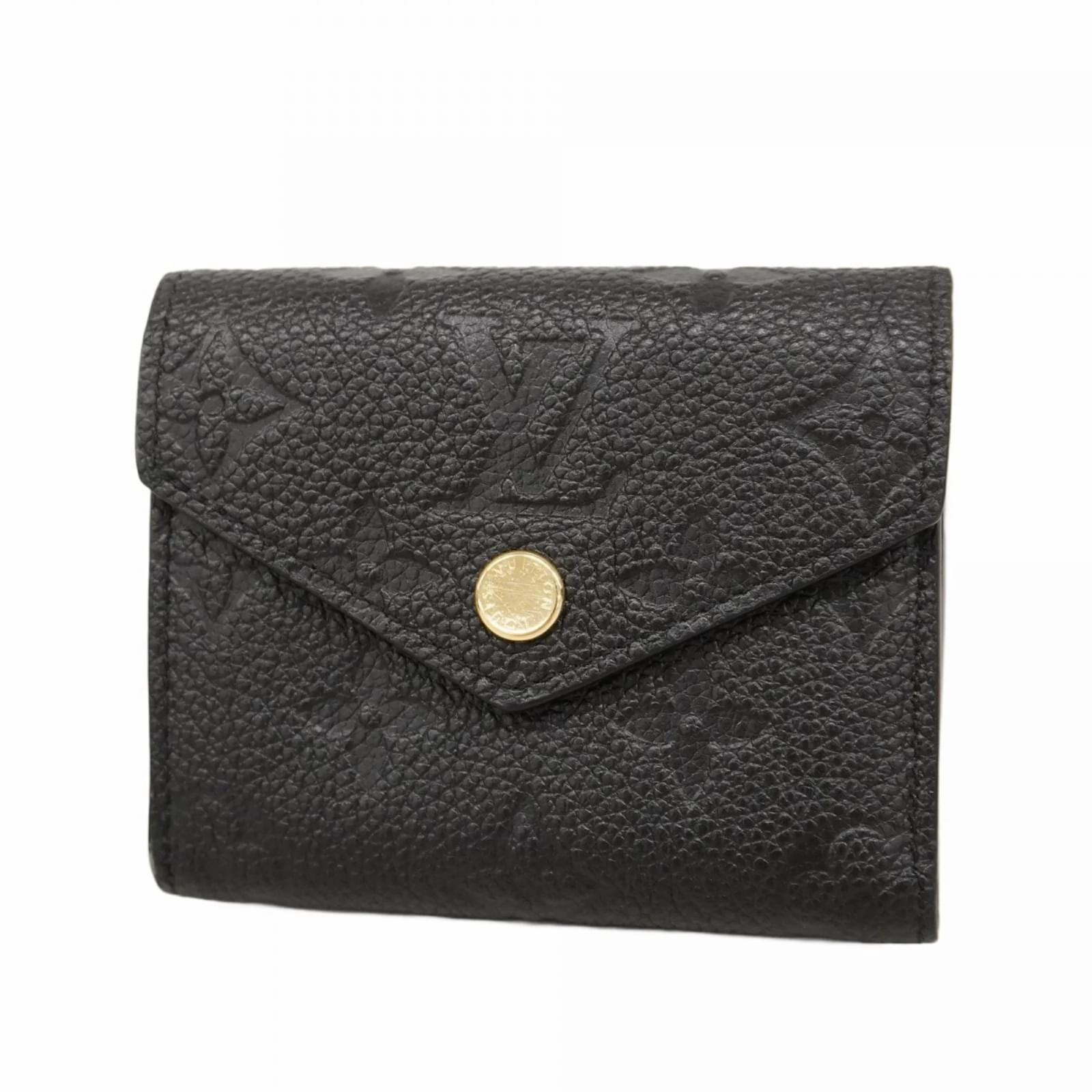 Louis Vuitton Monogram Empreinte Zoe Tri-fold Wallet Black