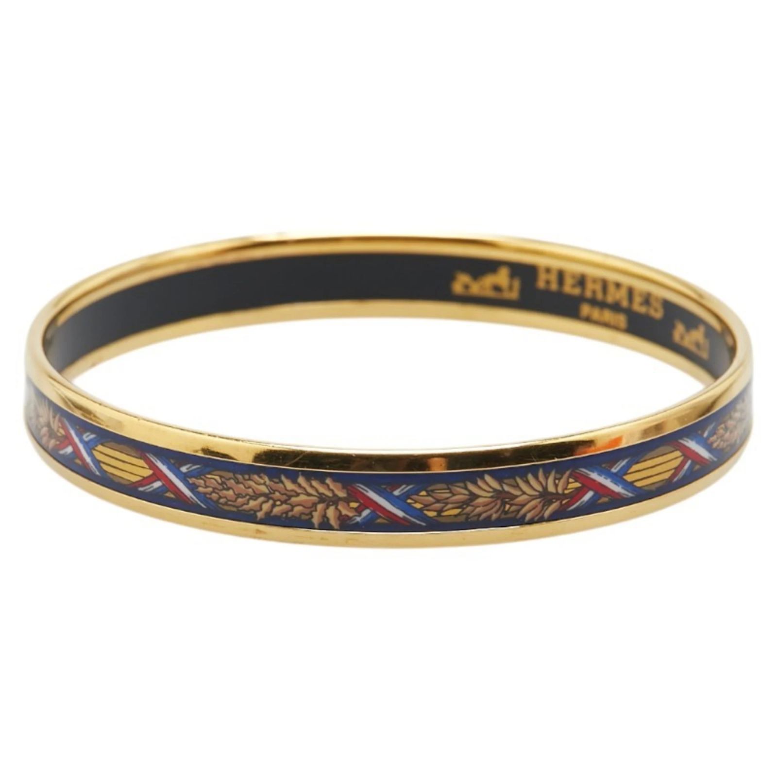 Hermès Hermes Enamel PM Cloisonne Bangle Black Multiple  display picture 1