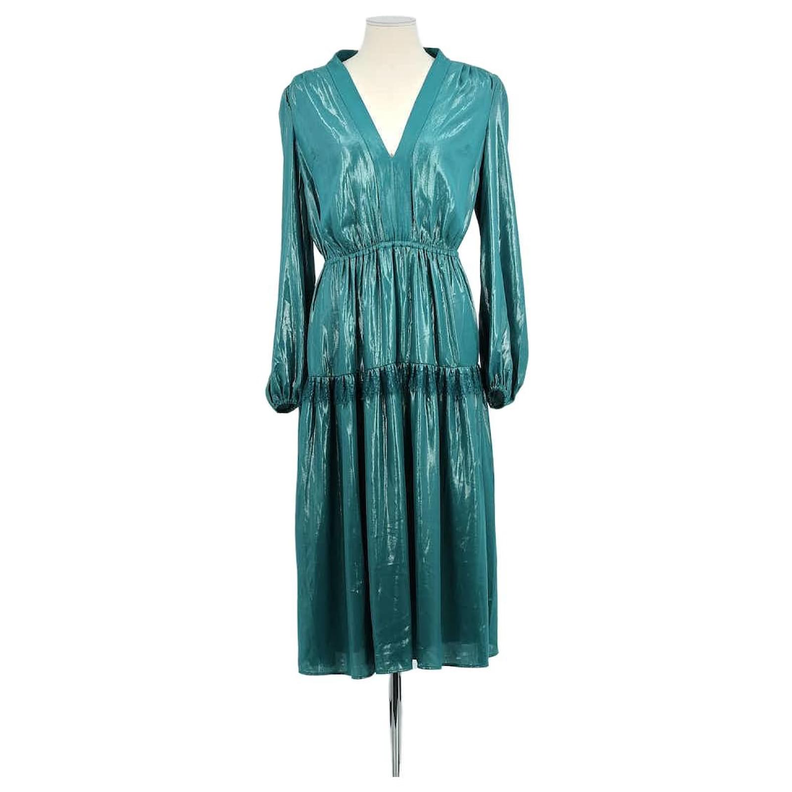 Elisabetta Franchi Green dress Polyester ref.JC2409494 (Sold) - Joli Closet