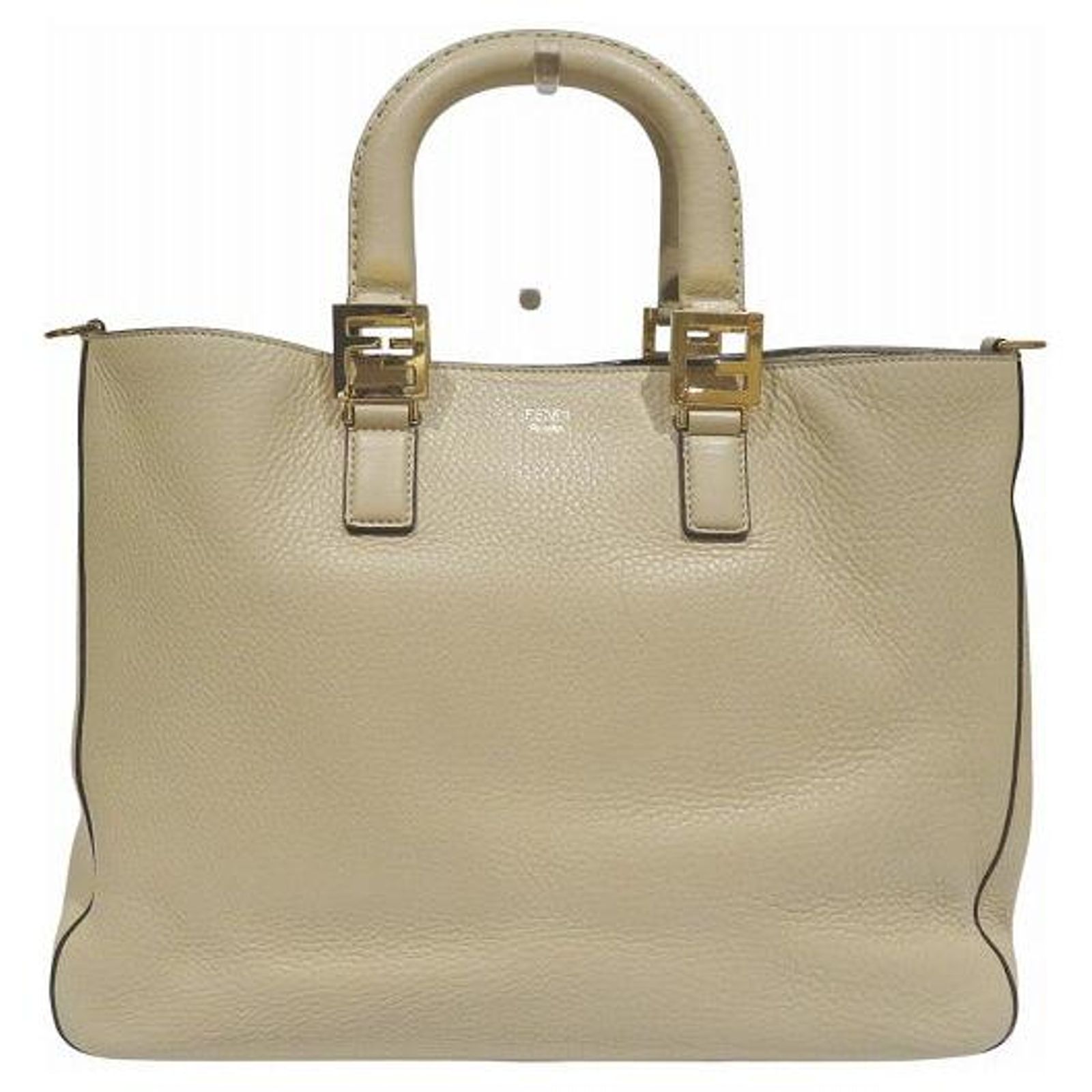 Fendi FF Tote Small Leather 2way Bag Black ref.JC2411253 (Sold 
