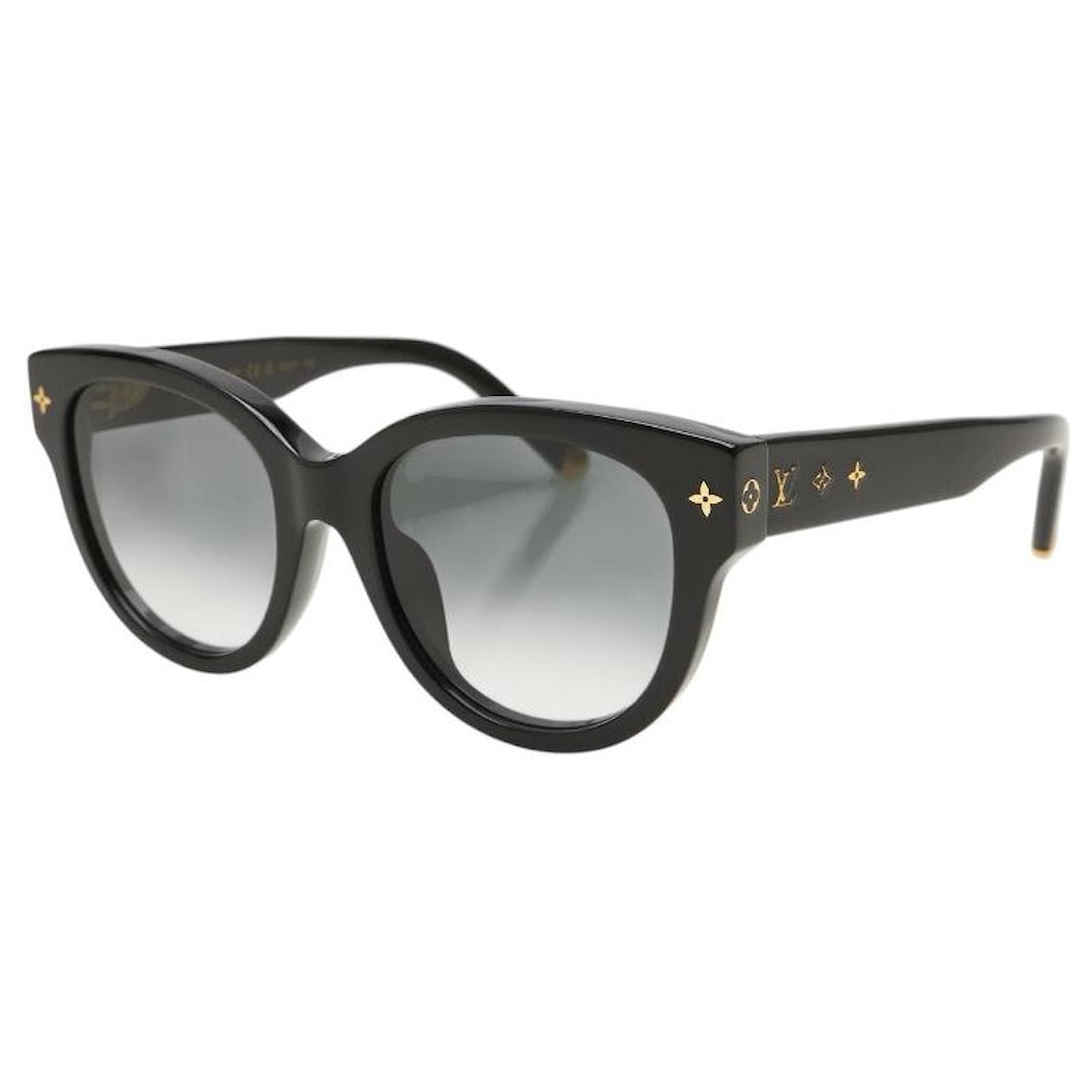 Runde Sonnenbrille My Monogram Louis Vuitton Schwarz Kunststoff