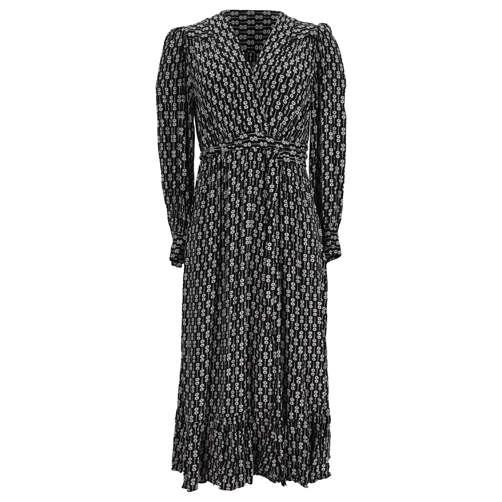 open lace back dress POLYESTER WASHER TWILL WRAP DRESS – THE SHOP YOHJI YAMAMOTO main image 1