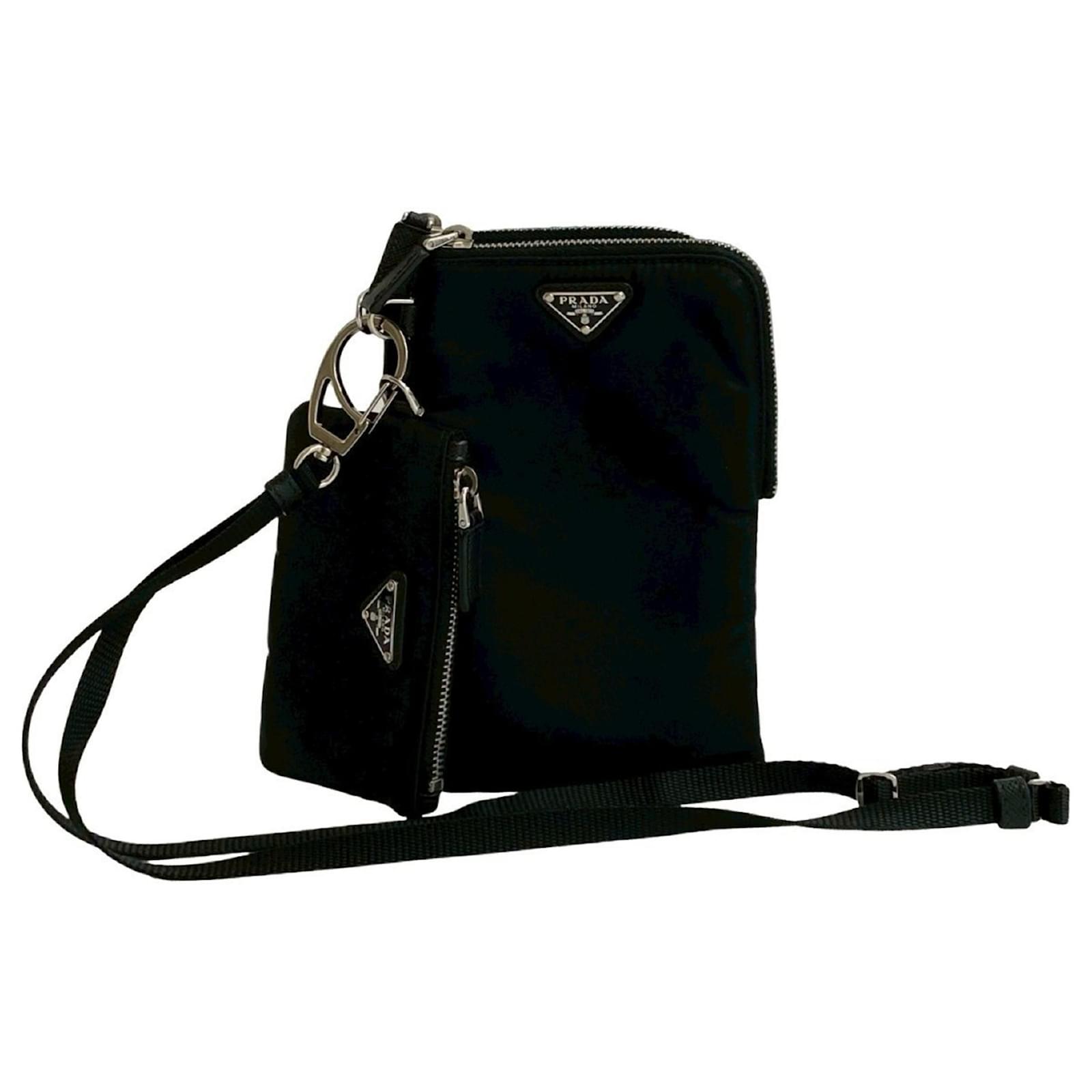 Prada Re-Nylon Triangle Logo Hardware Nylon Pouch Shoulder Bag