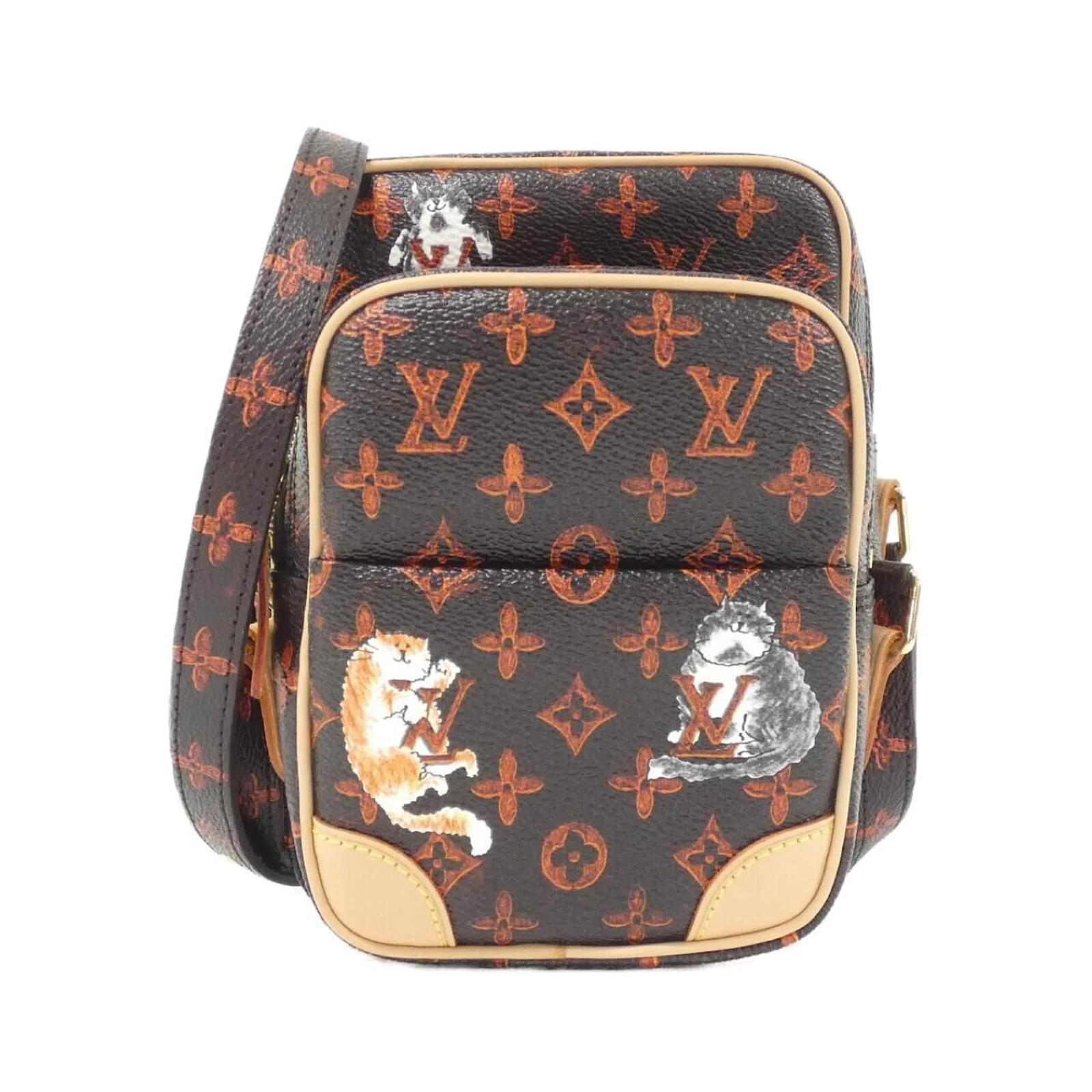 Bolsa de Ombro Catgram Panam da Louis Vuitton Marrom Lona ref