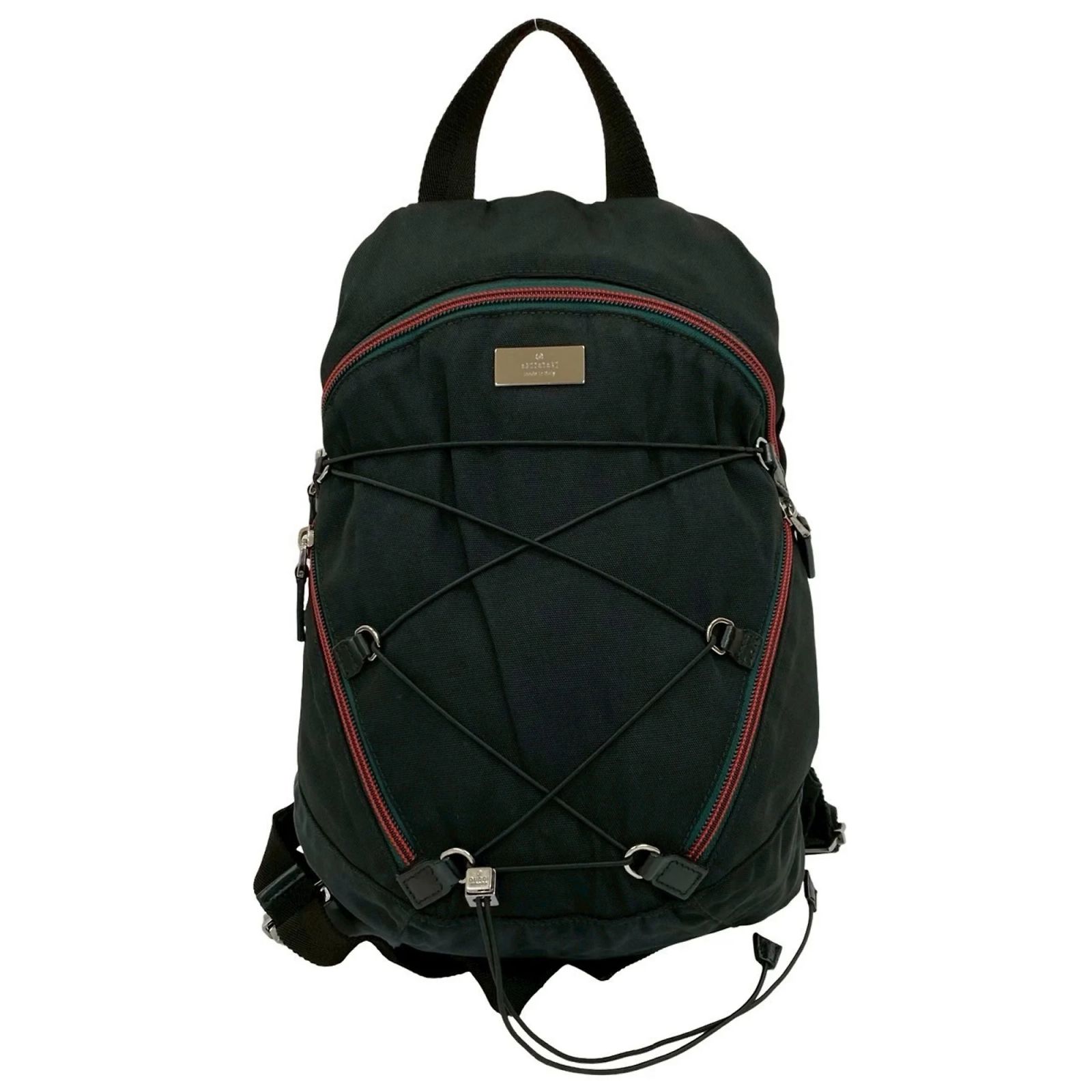 Gucci Sherry Line Backpack Nylon Black Gucci Vintage Black Nylon , Small Eden Day Back Pack Black  main image 3