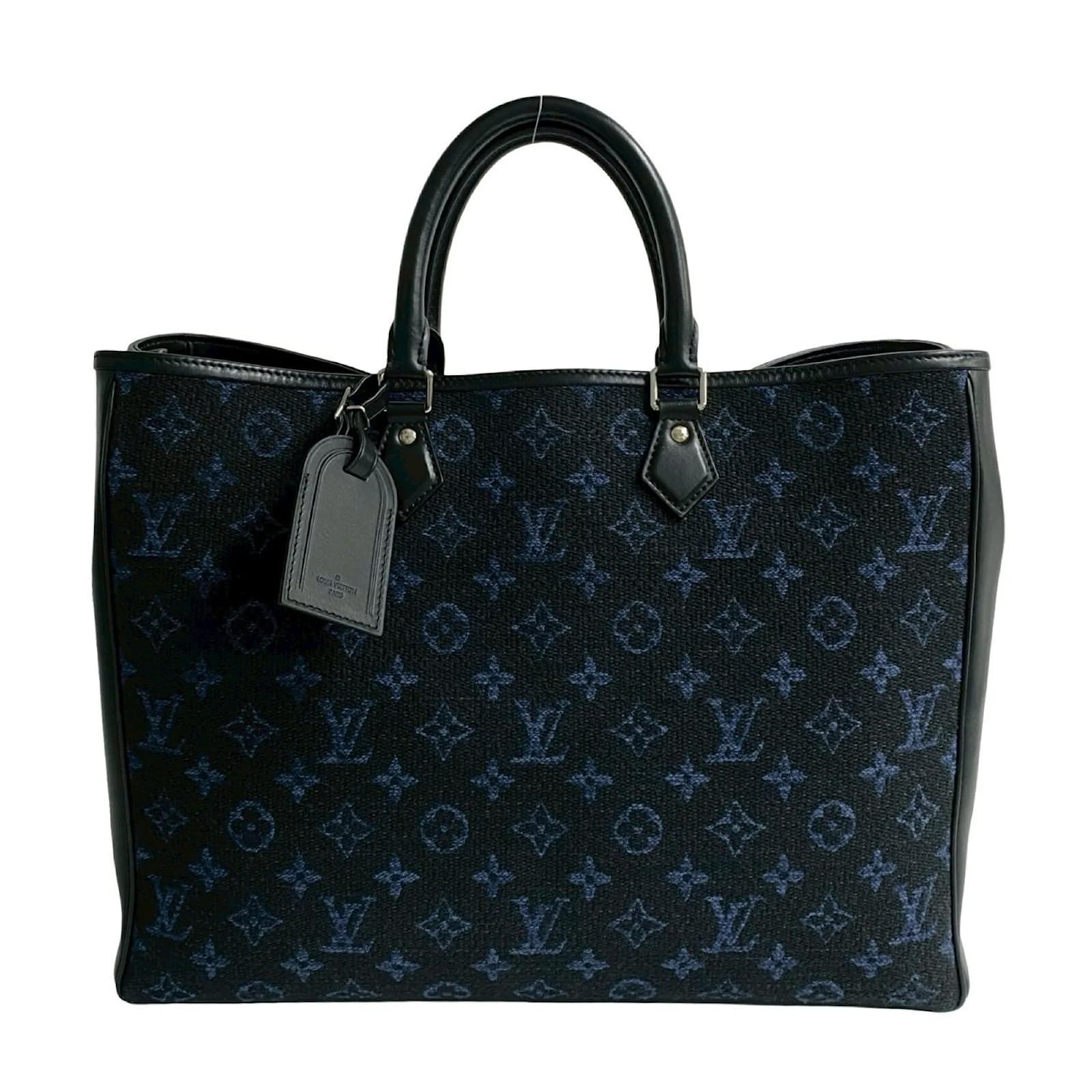 Louis Vuitton Grand Sac Tote Monogram Jacquard Leather Bag Black