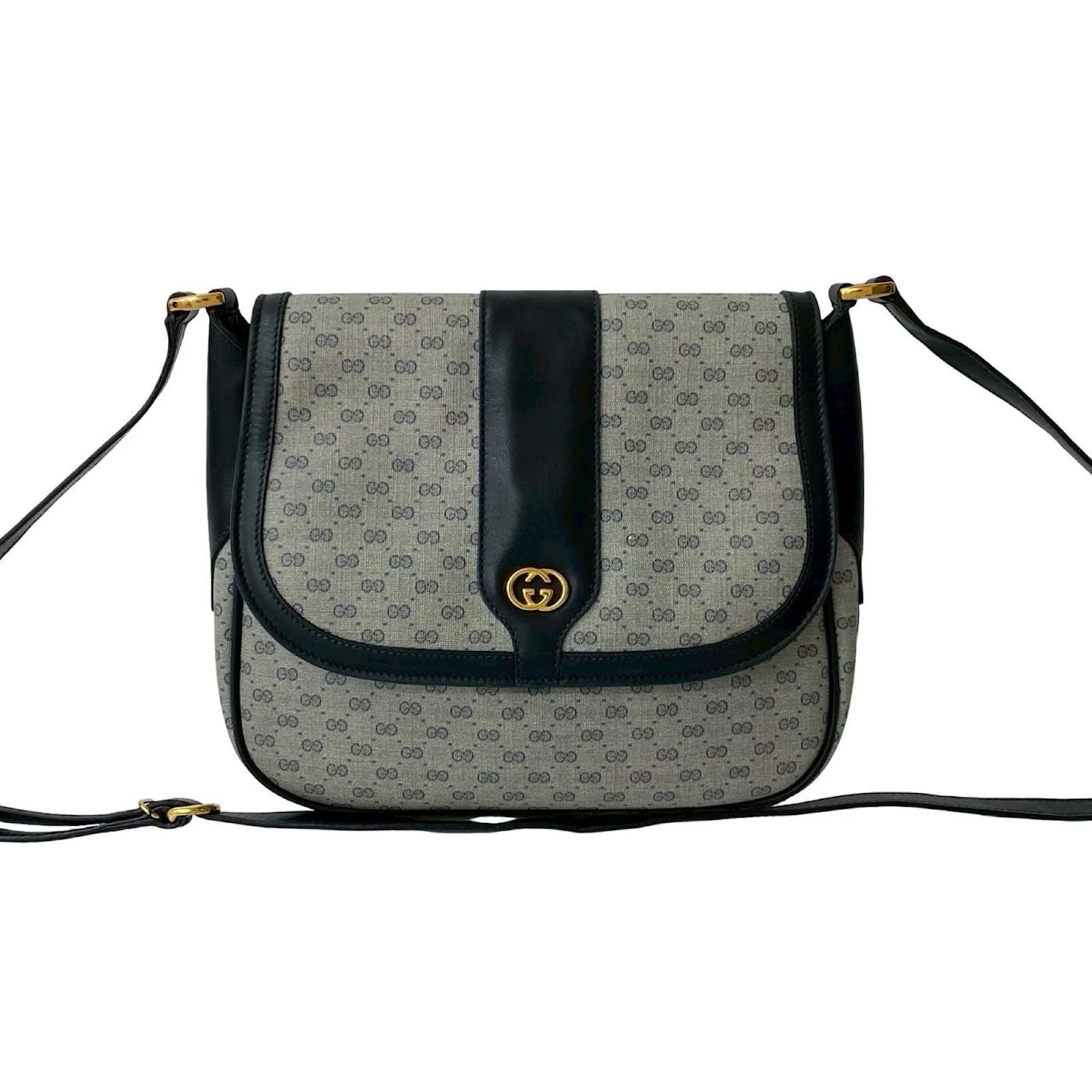 Gucci Old Micro GG Logo Hardware Leather Mini Shoulder Bag