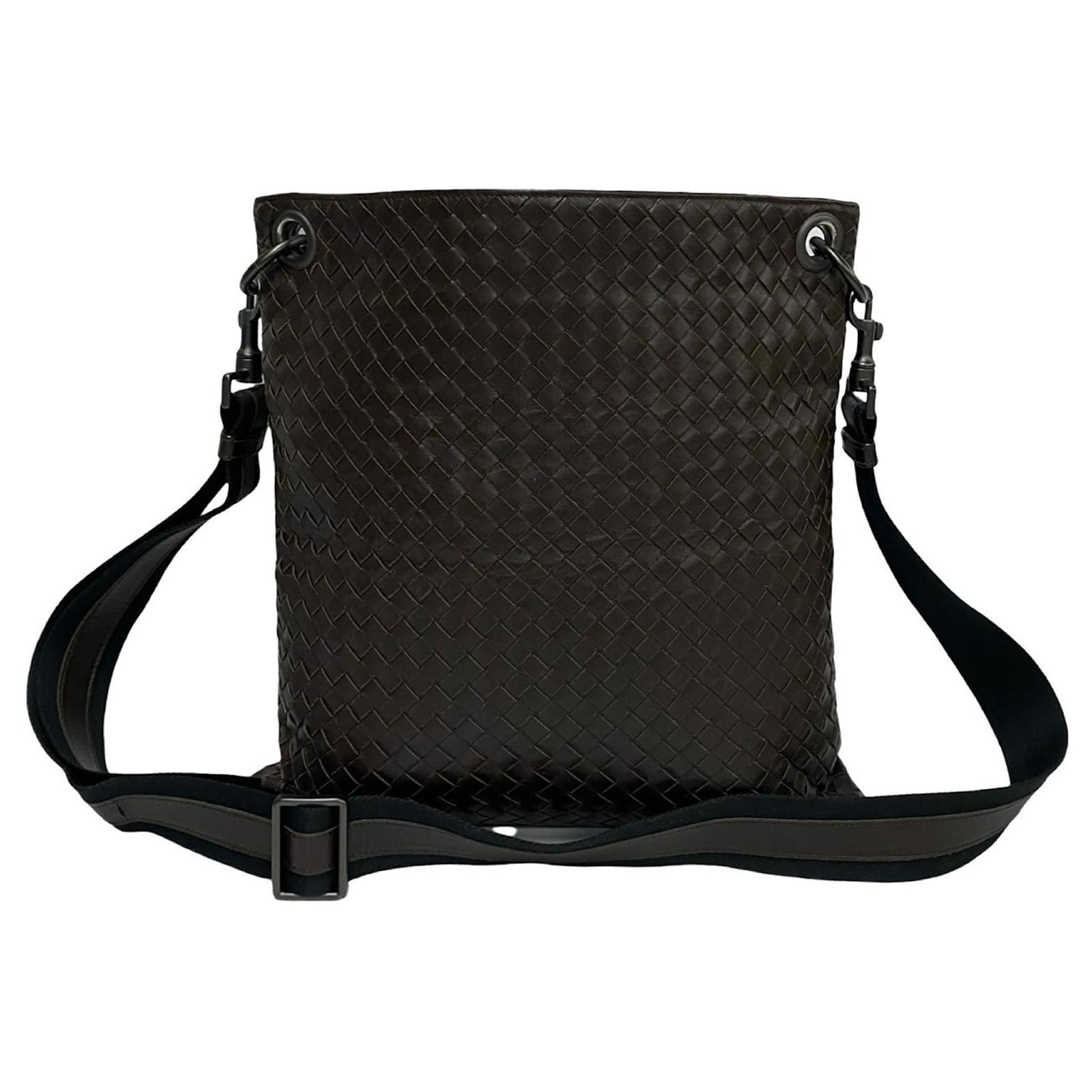 Bottega Veneta Intrecciato Leather Shoulder Bag Brown ref.2419394
