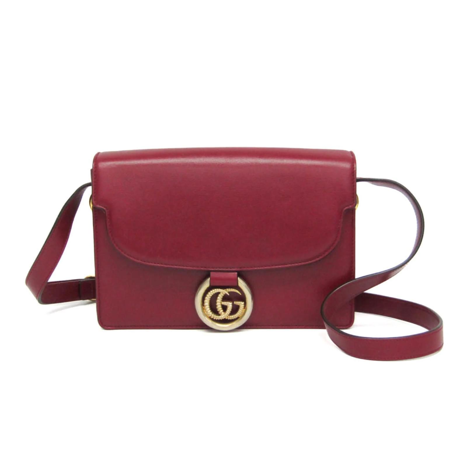 Sac à bandoulière en cuir Gucci GG Marmont Double G 589474 pour