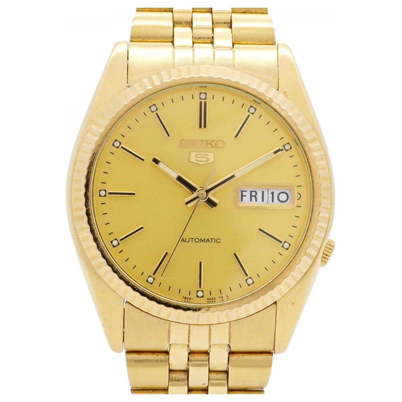 Seiko 7S26-0500 Gold Dial Men's Watch Joli Closet