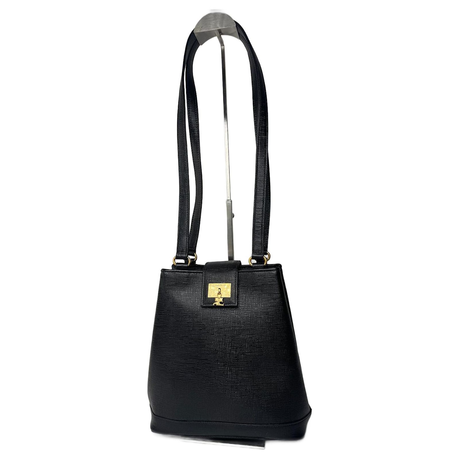Sac à Main Courrèges Vintage Noir - Bandoulière En Satin Et Coton - Made In France
