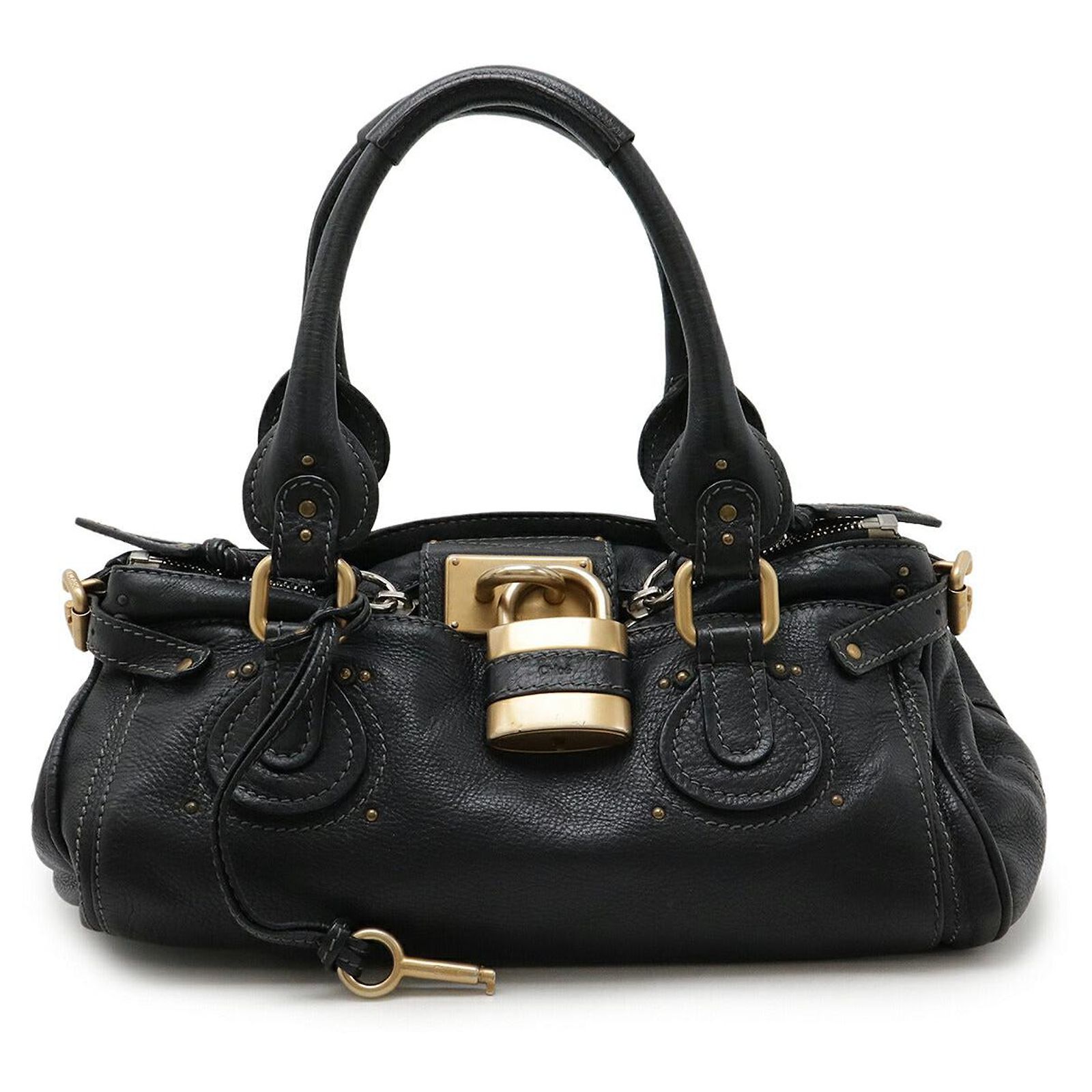 Chloé Chloe Paddington Leather 2way Bag Black ref.JC2427414 (Sold 