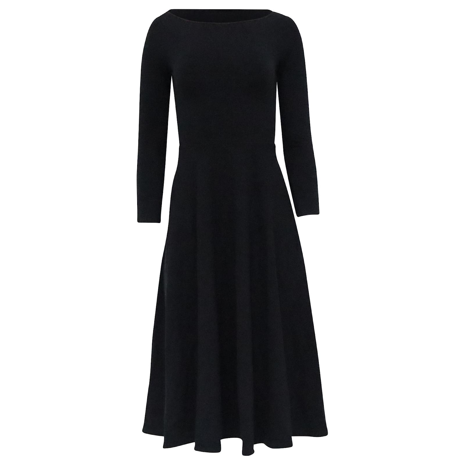 Vestido midi acampanado de manga larga Reformation en algodón