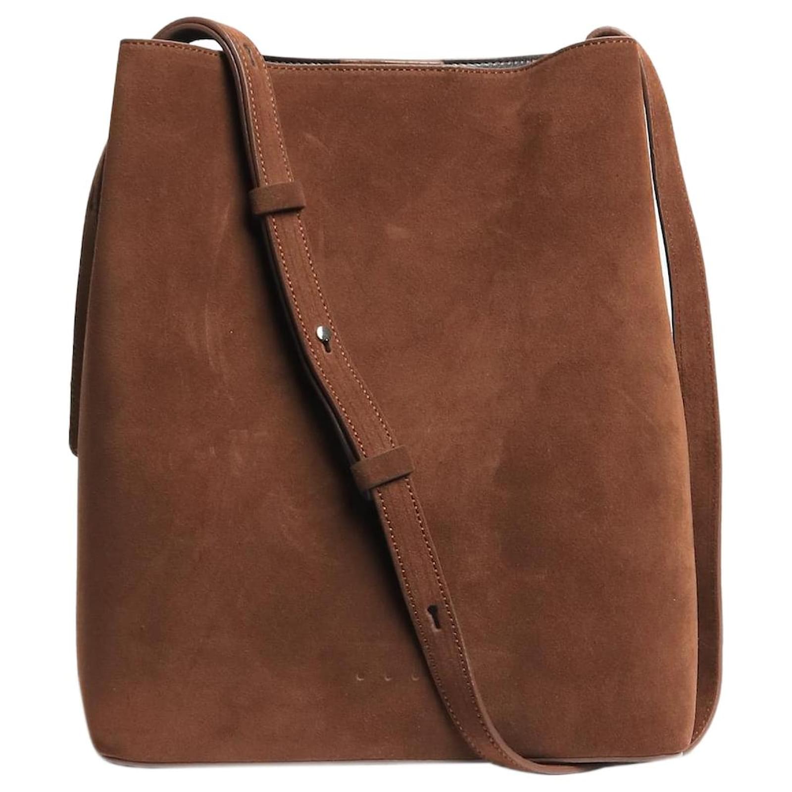 Autre Marque Sac fourre-tout en daim souple marron Suede ref