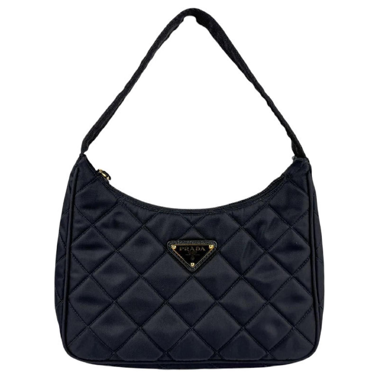 Sac à bandoulière en nylon matelassé pour femme Prada Noir ref